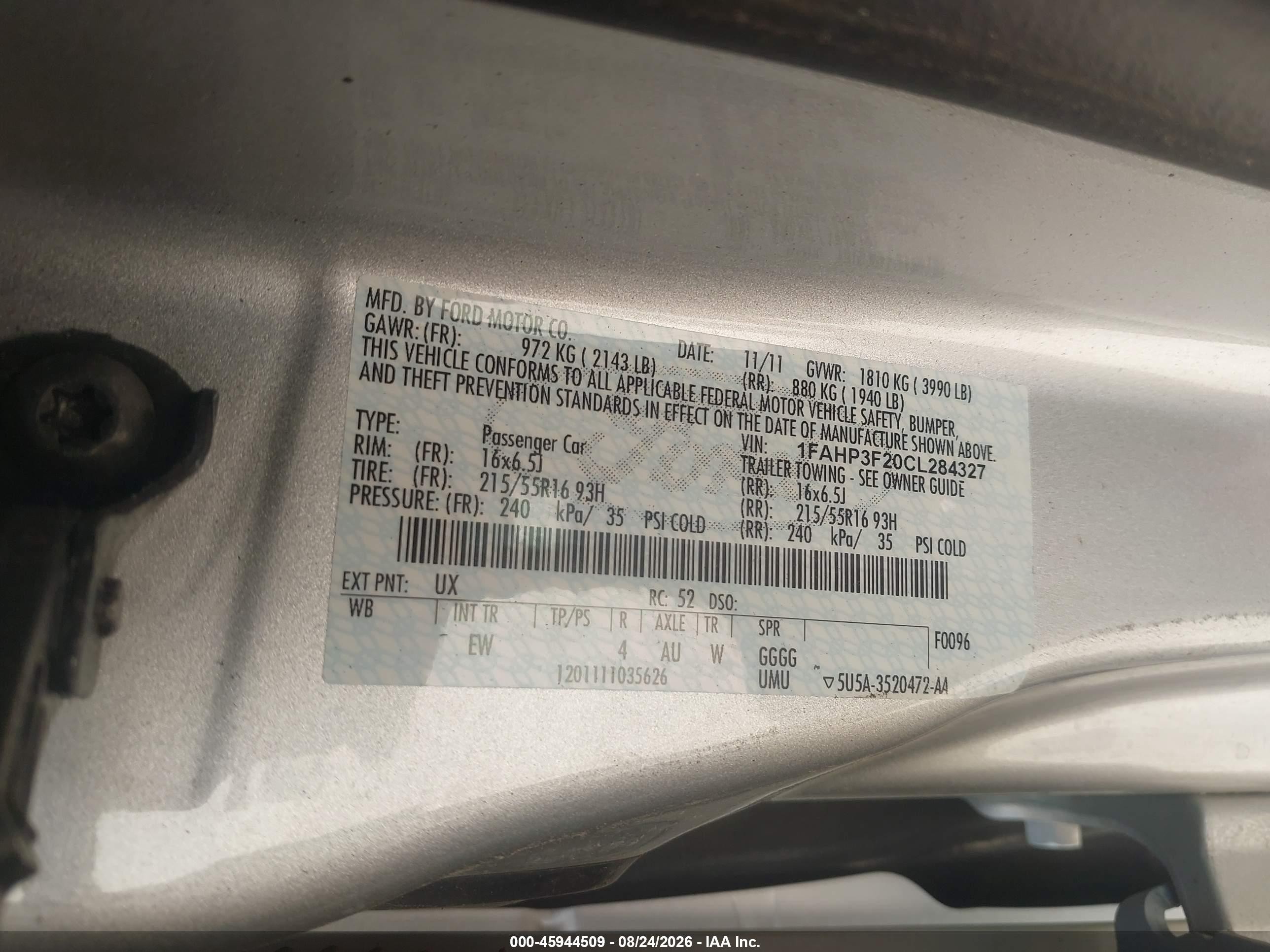 2012 Ford Focus Se Silver vin: 1FAHP3F20CL284327
