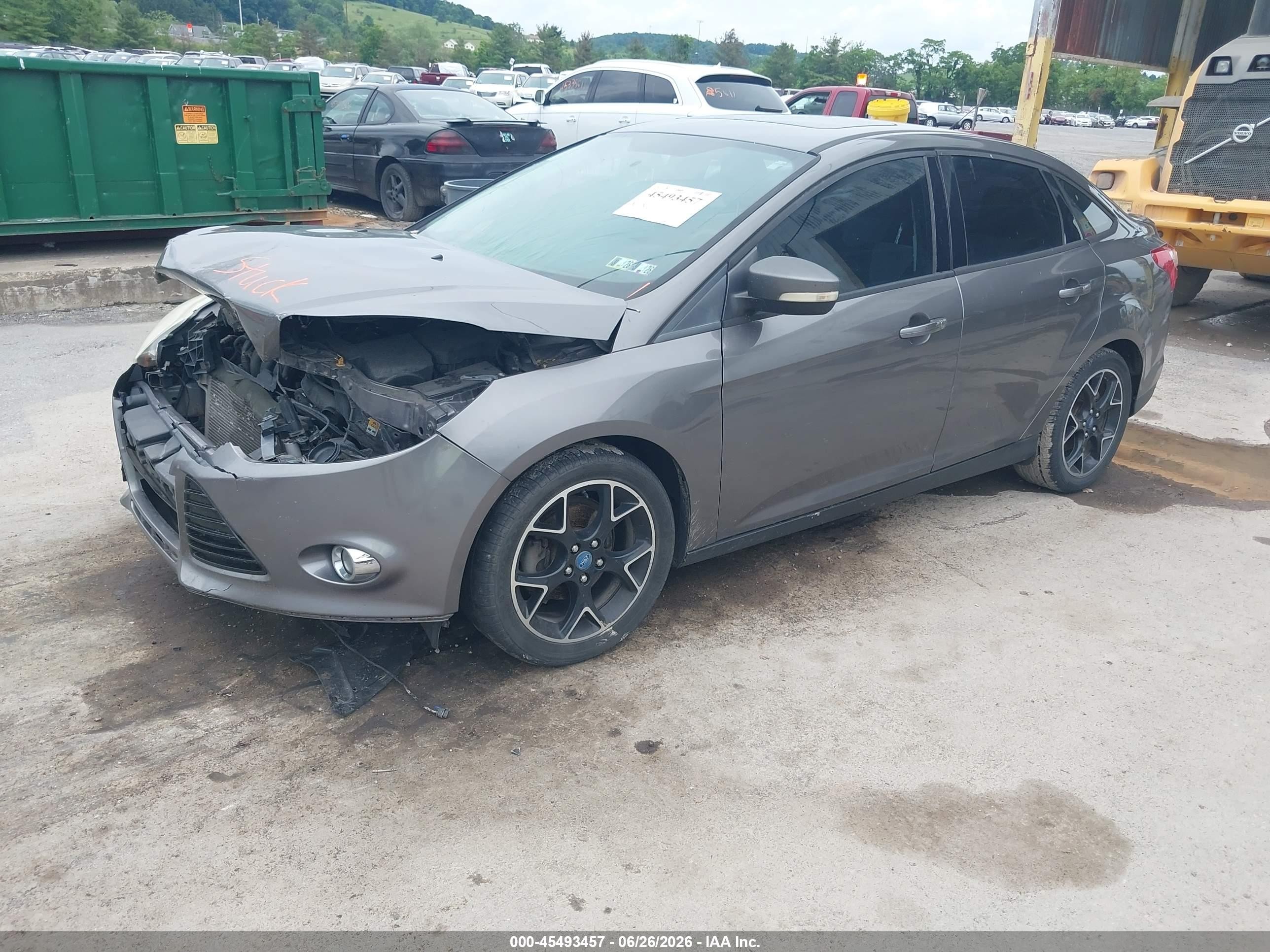 2012 Ford Focus Se Gray vin: 1FAHP3F20CL303507