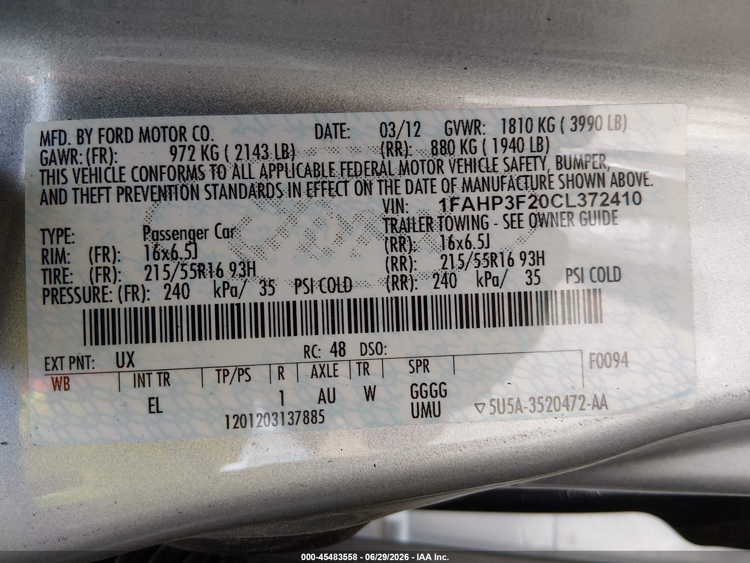2012 Ford Focus Se Silver vin: 1FAHP3F20CL372410