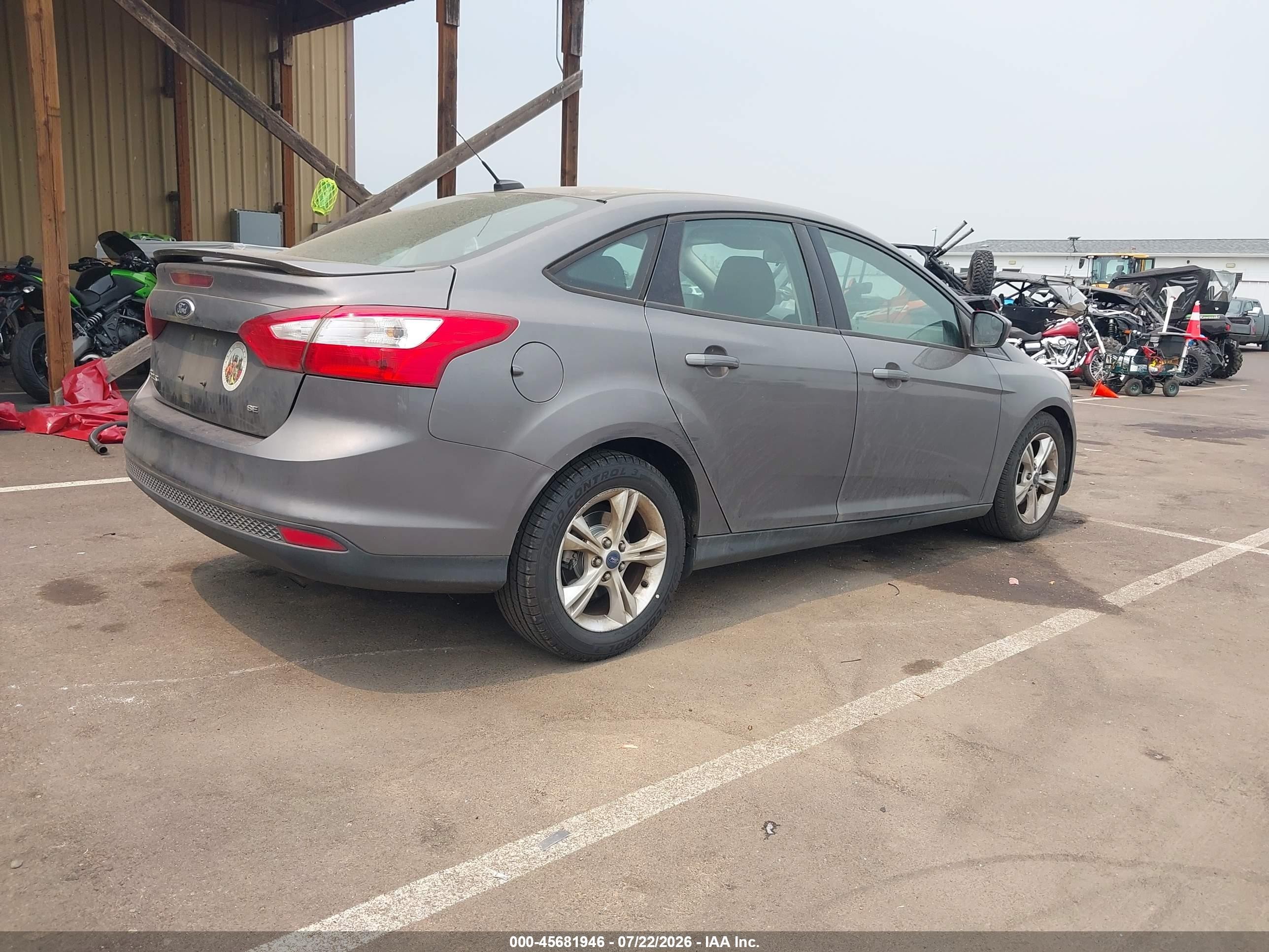 2012 Ford Focus Se Gray vin: 1FAHP3F20CL392639