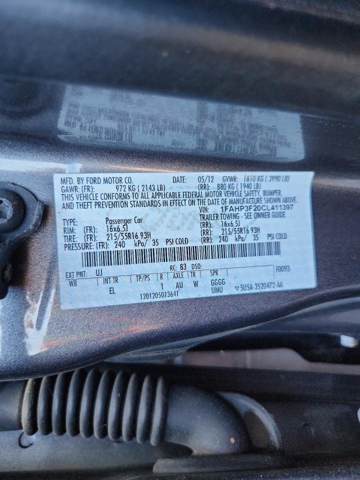 2012 Ford Focus Se Gray vin: 1FAHP3F20CL411397