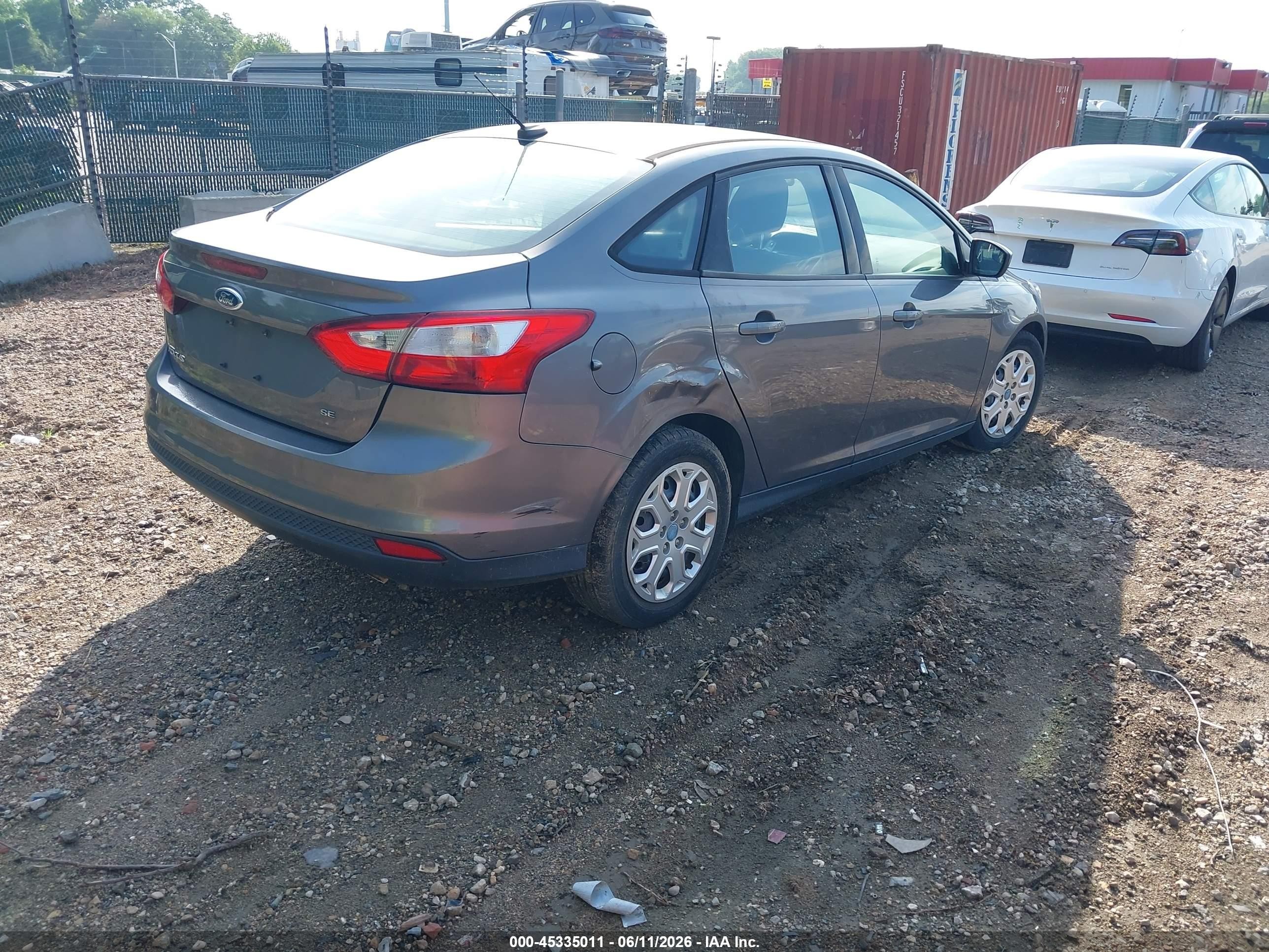 2012 Ford Focus Se Gray vin: 1FAHP3F21CL164245