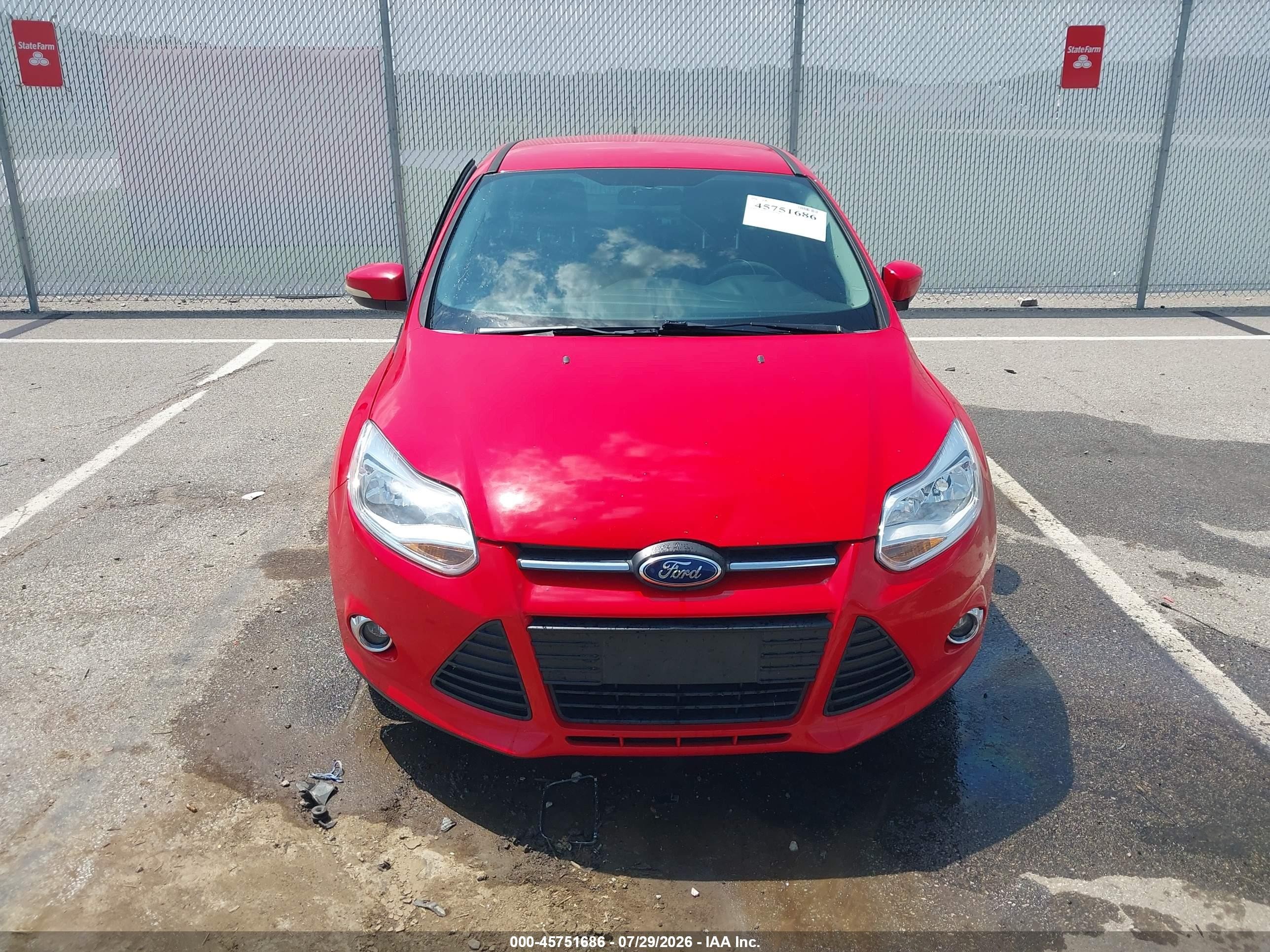 2012 Ford Focus Se Red vin: 1FAHP3F21CL234116