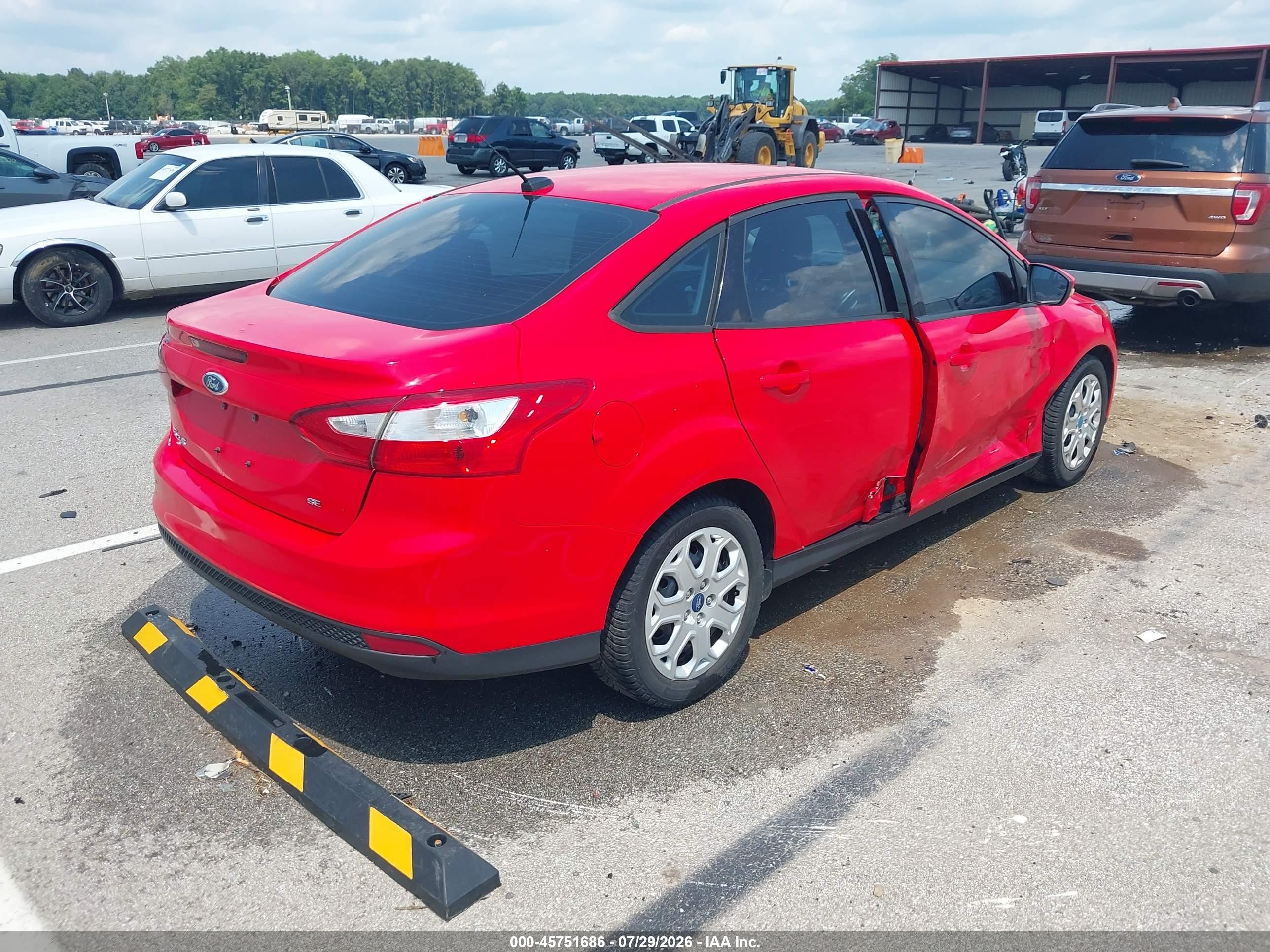 2012 Ford Focus Se Red vin: 1FAHP3F21CL234116
