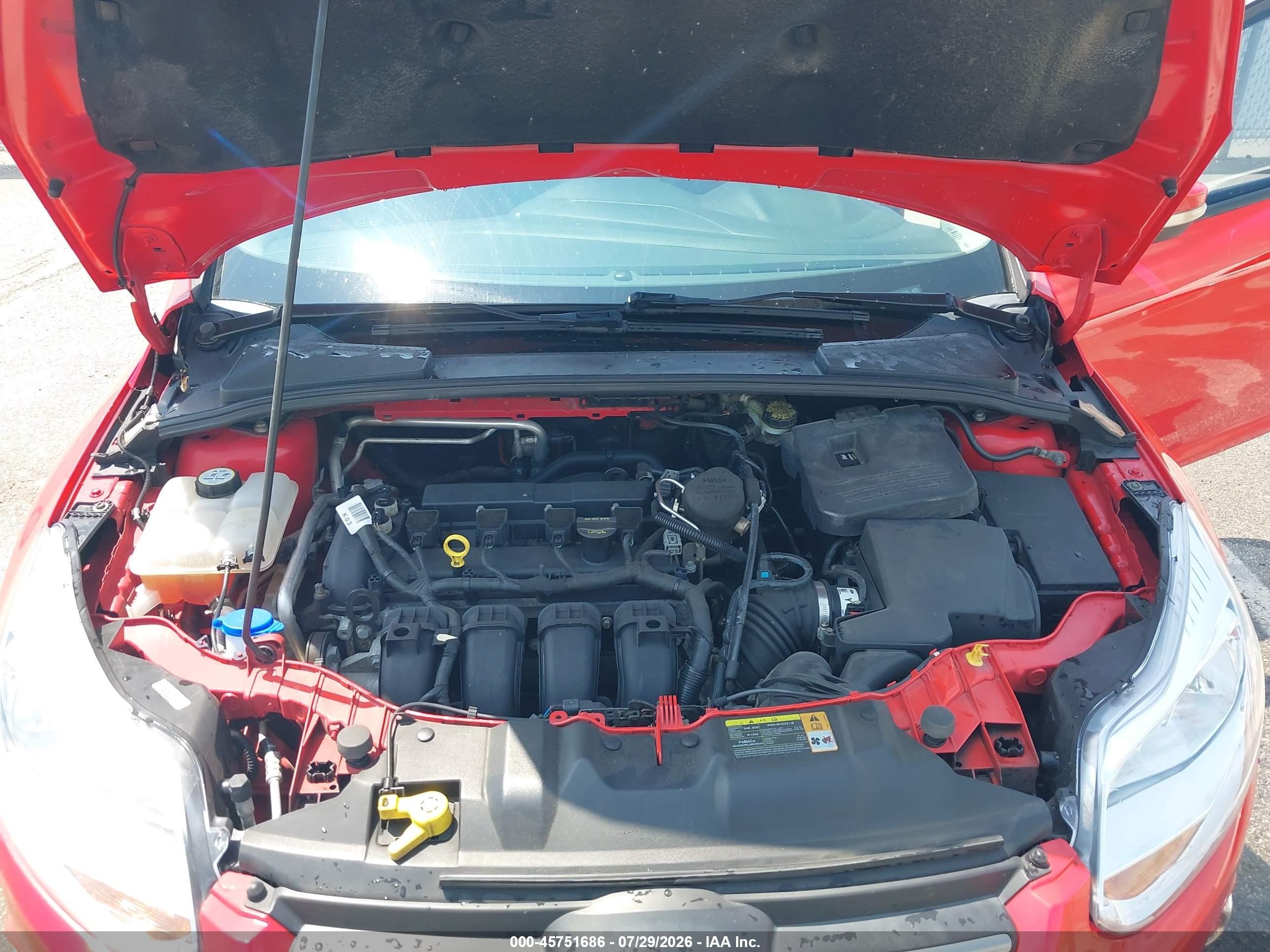 2012 Ford Focus Se Red vin: 1FAHP3F21CL234116