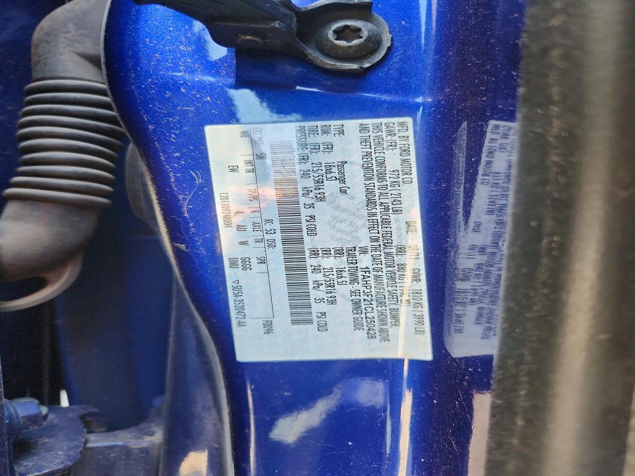 2012 Ford Focus Se Blue vin: 1FAHP3F21CL250428