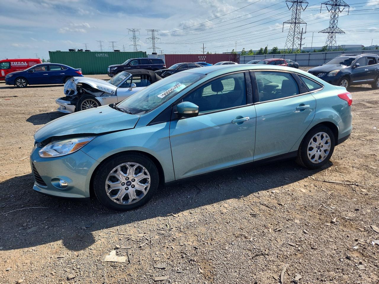 2012 Ford Focus Se Turquoise vin: 1FAHP3F21CL271330