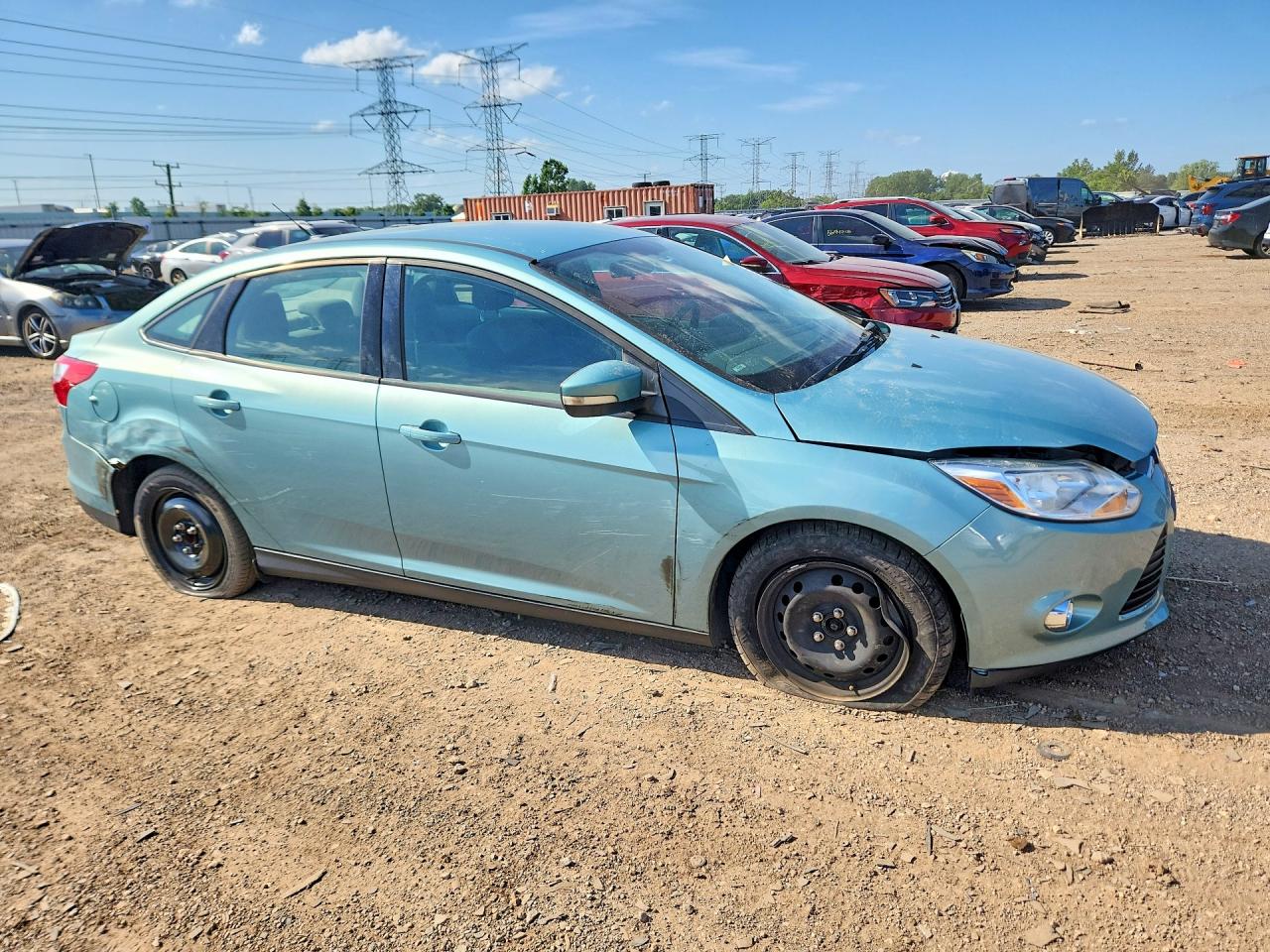2012 Ford Focus Se Turquoise vin: 1FAHP3F21CL271330