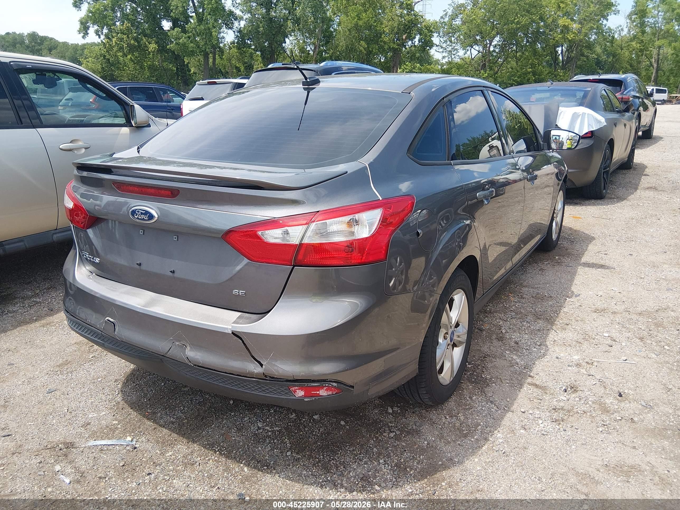 2012 Ford Focus Se Gray vin: 1FAHP3F21CL294347