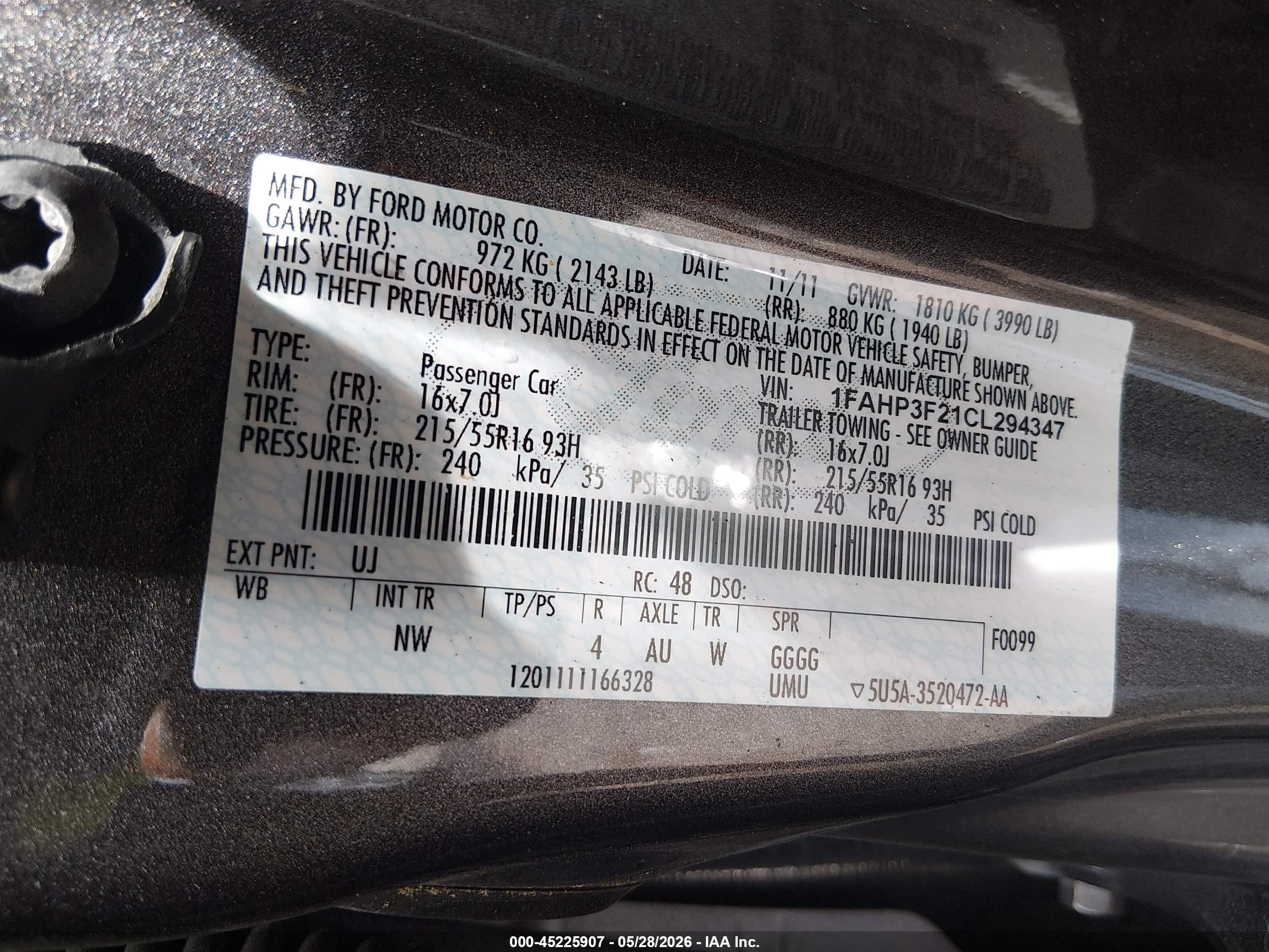 2012 Ford Focus Se Gray vin: 1FAHP3F21CL294347