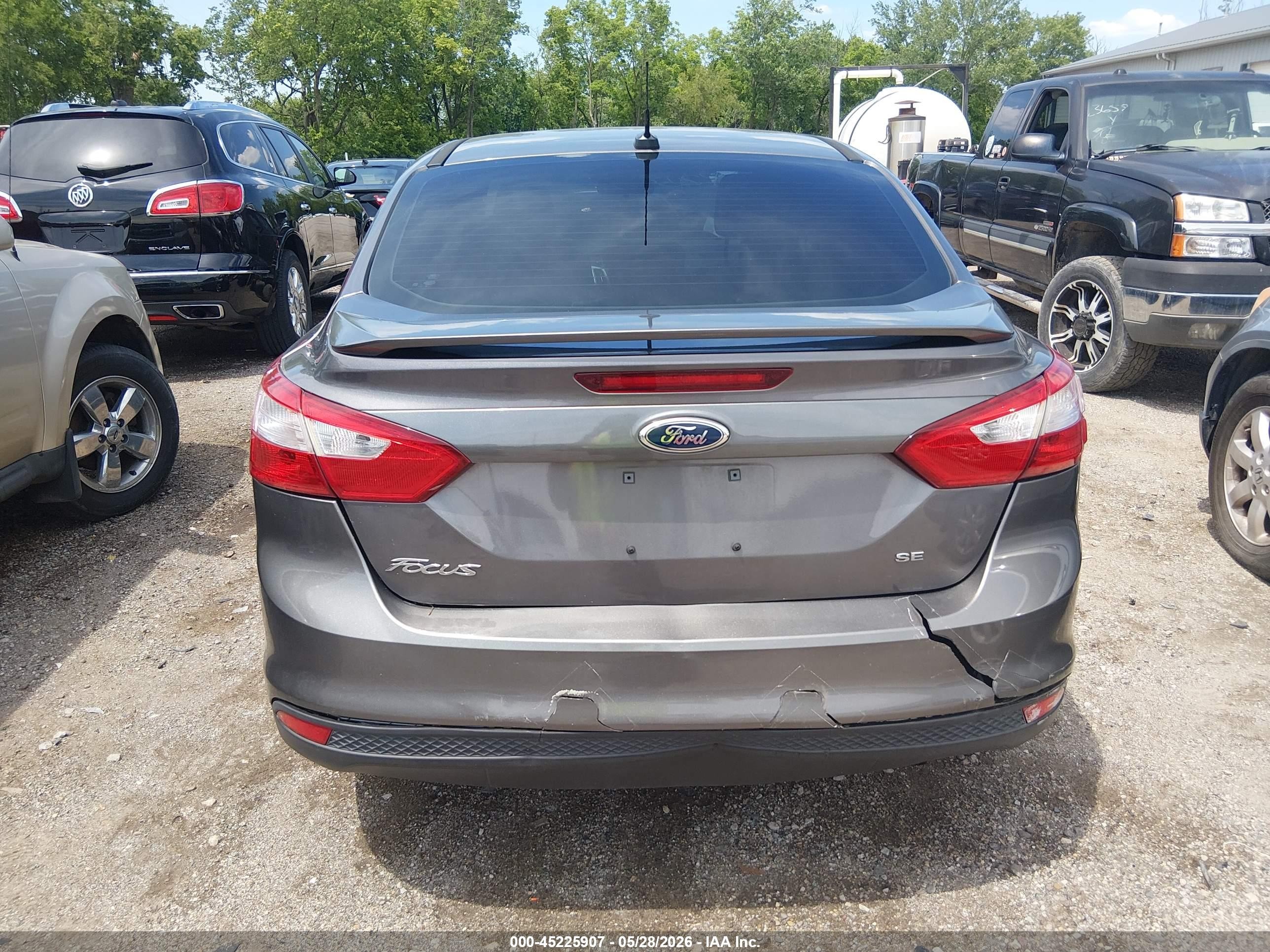 2012 Ford Focus Se Gray vin: 1FAHP3F21CL294347