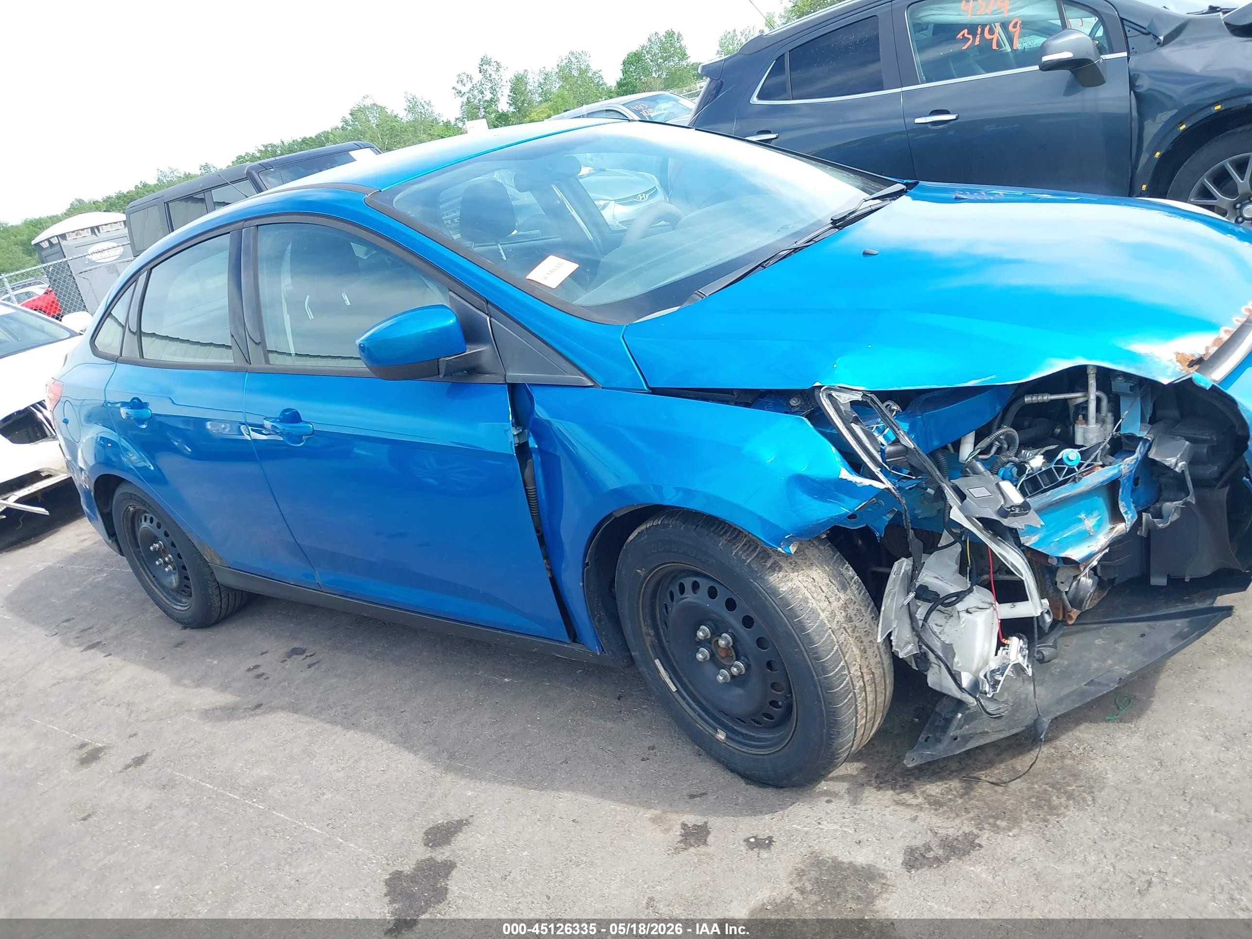 2012 Ford Focus Se Blue vin: 1FAHP3F21CL310269