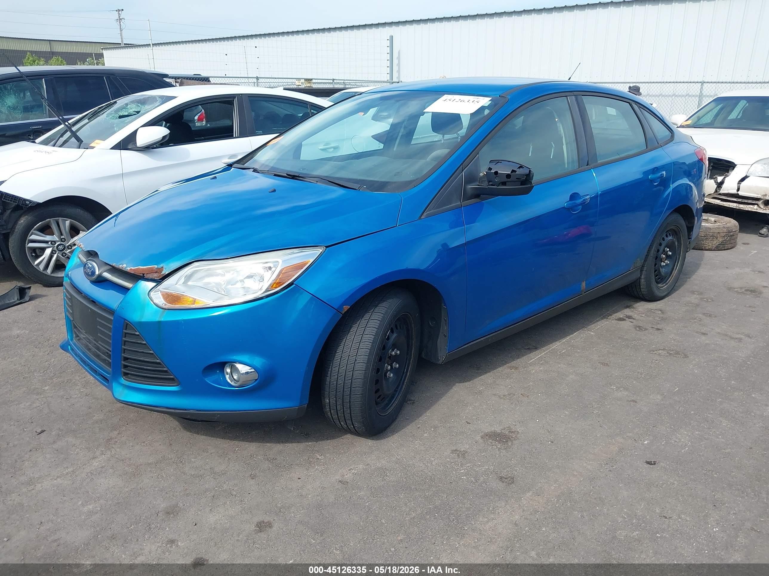 2012 Ford Focus Se Blue vin: 1FAHP3F21CL310269