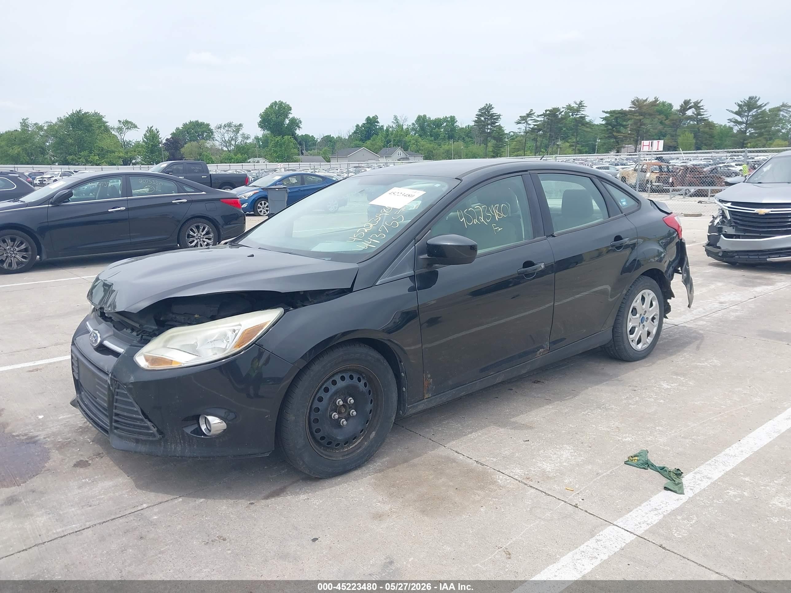2012 Ford Focus Se Black vin: 1FAHP3F21CL336015