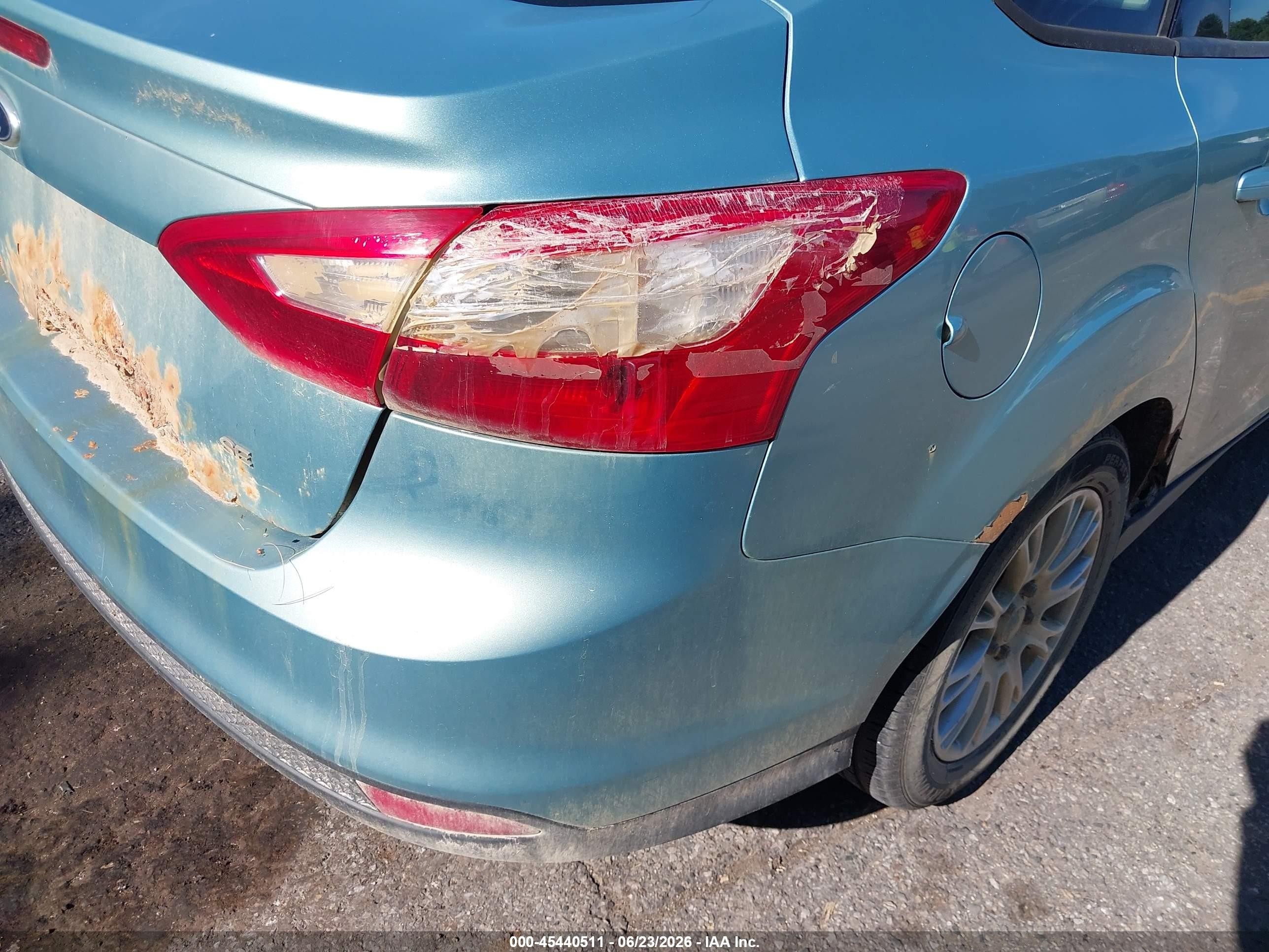 2012 Ford Focus Se Teal vin: 1FAHP3F21CL344213