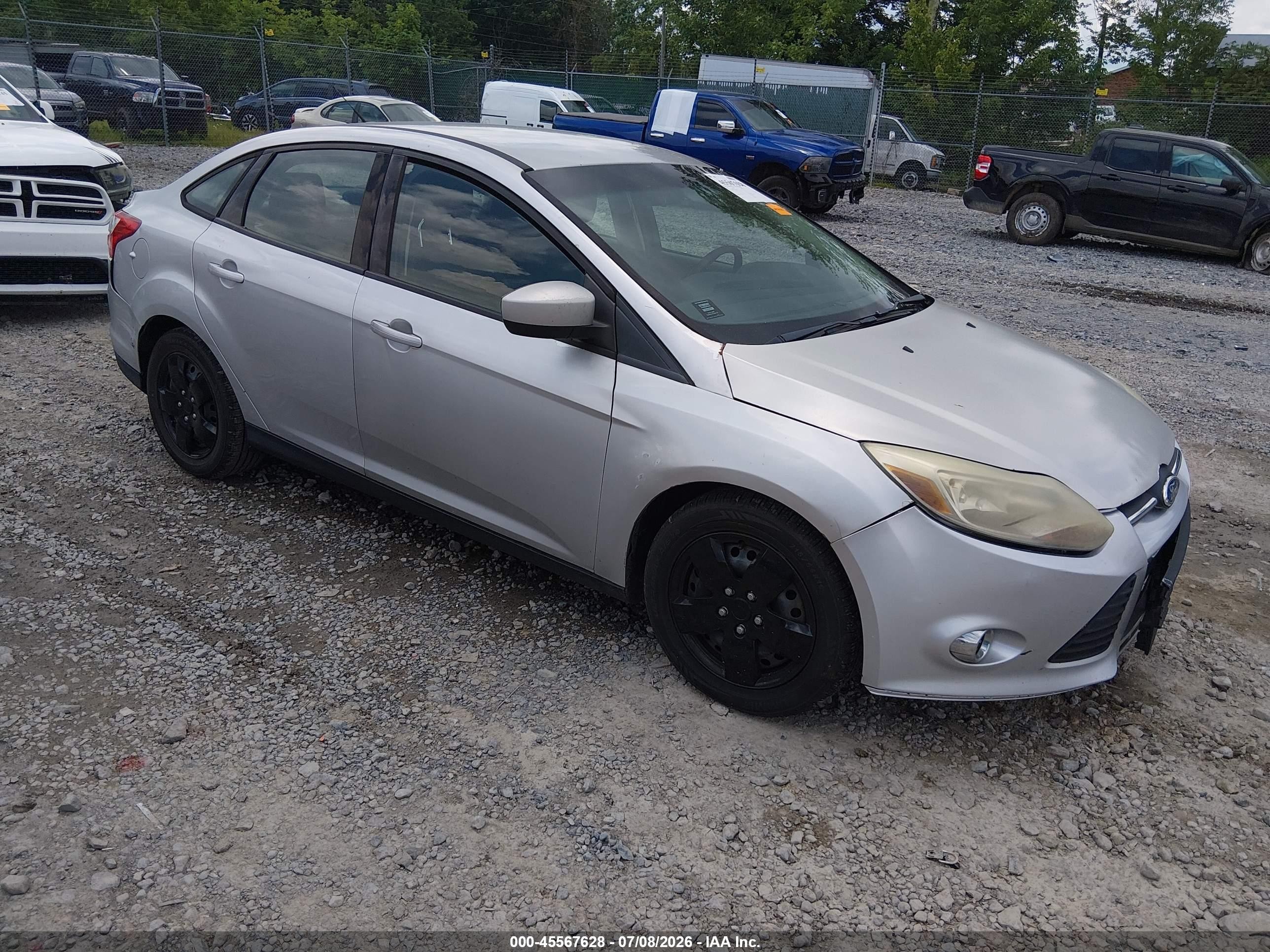 2012 Ford Focus Se Silver vin: 1FAHP3F22CL104605