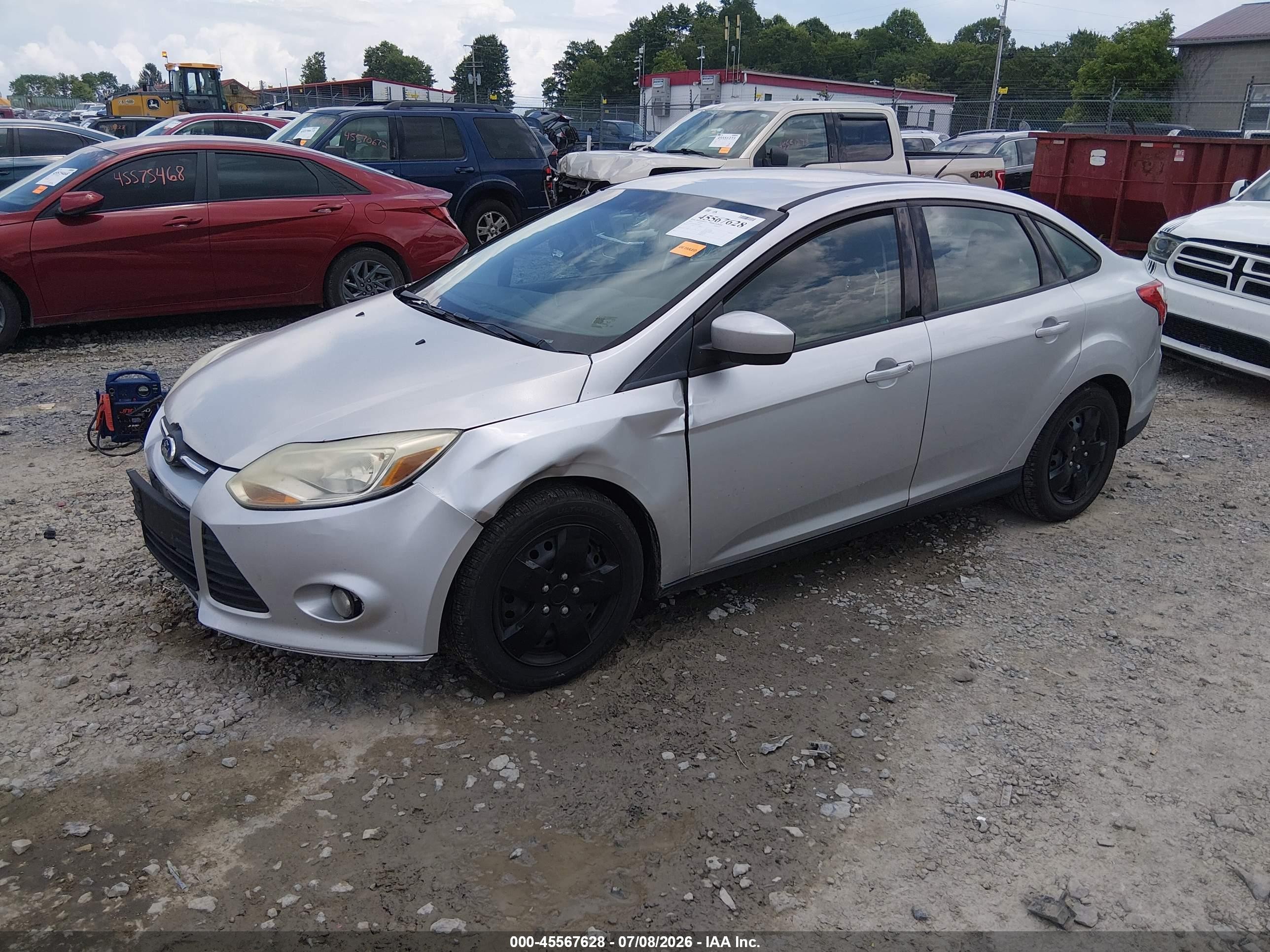 2012 Ford Focus Se Silver vin: 1FAHP3F22CL104605