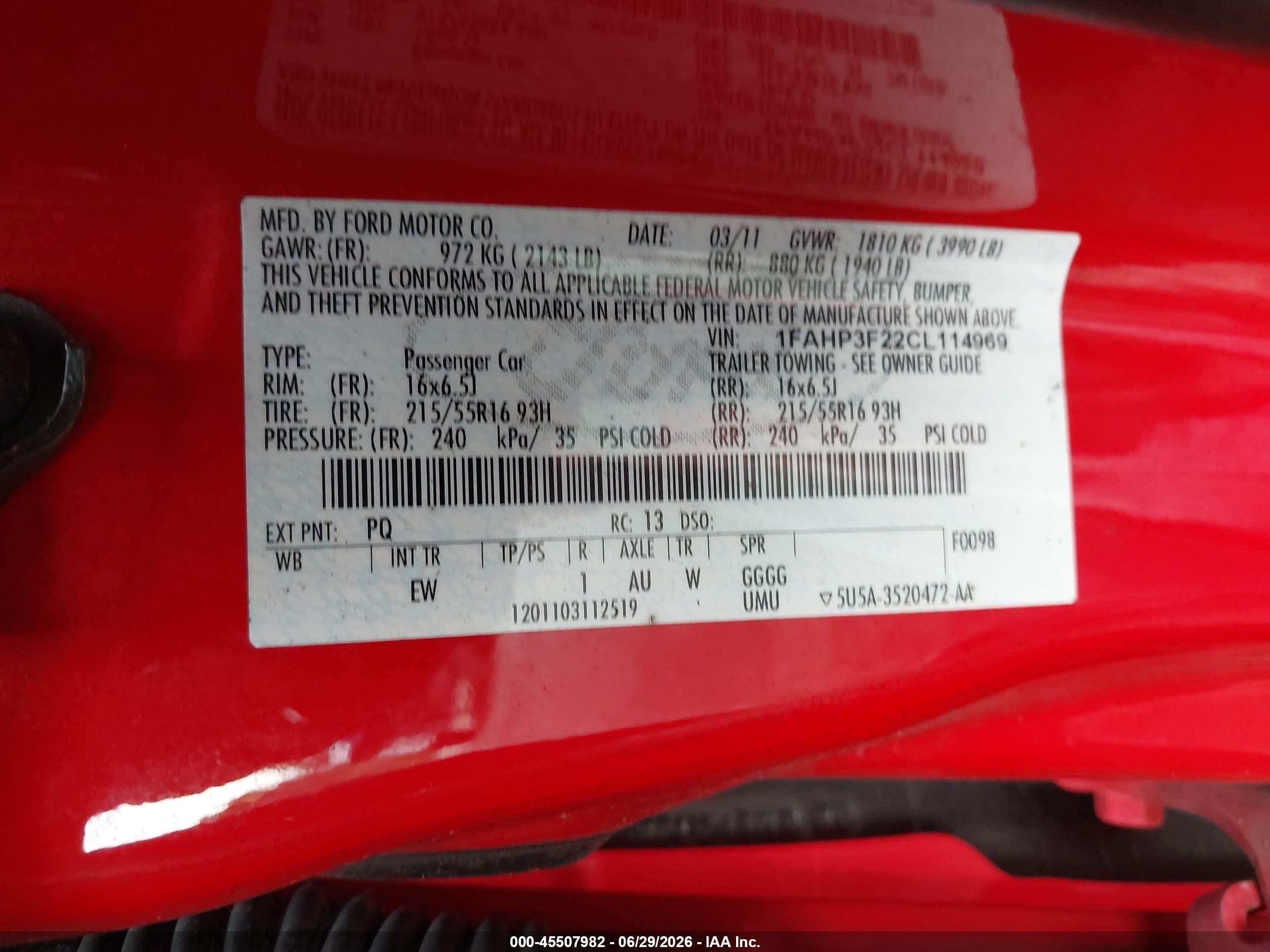 2012 Ford Focus Se Red vin: 1FAHP3F22CL114969