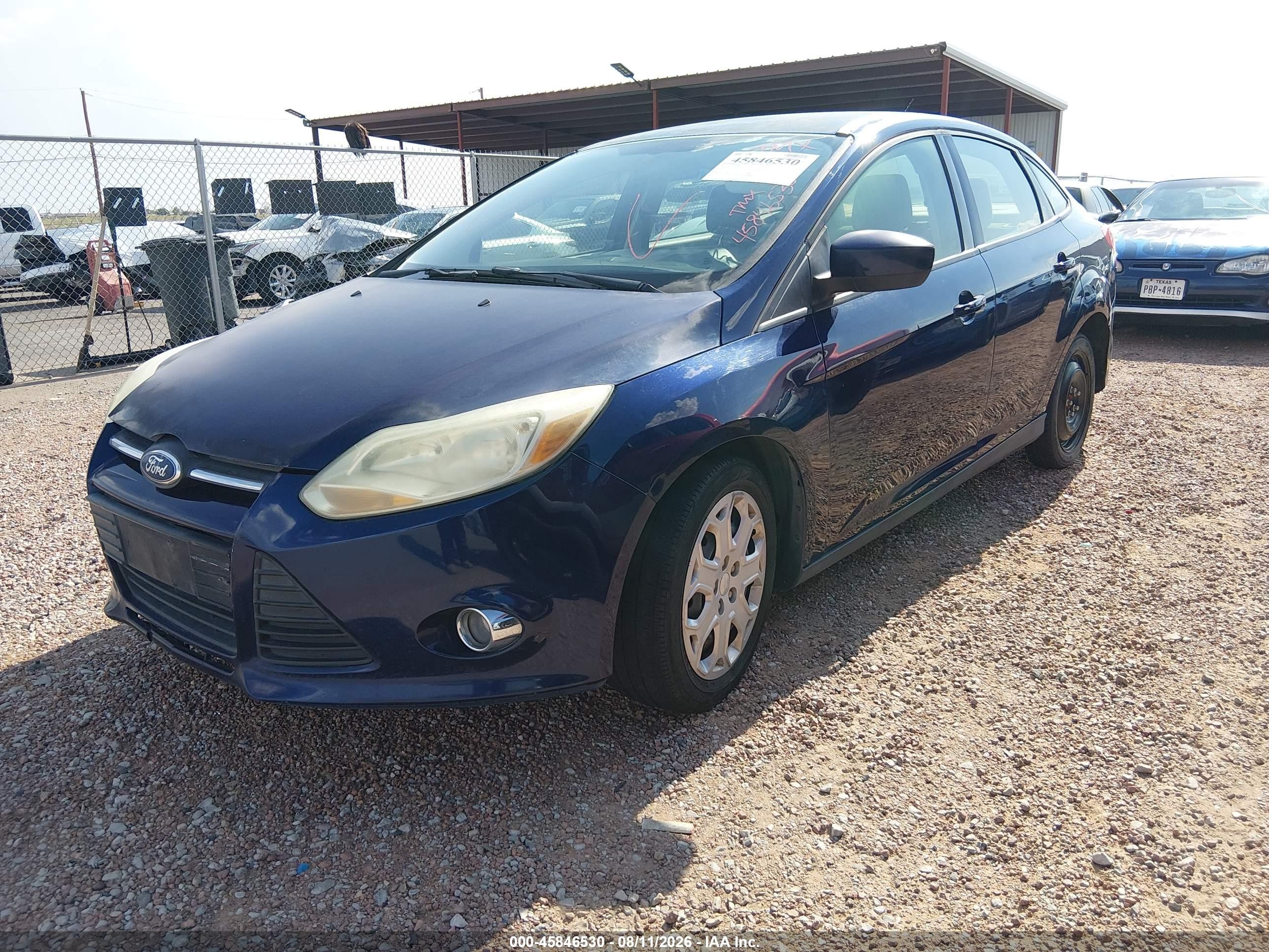 2012 Ford Focus Se Blue vin: 1FAHP3F22CL129620