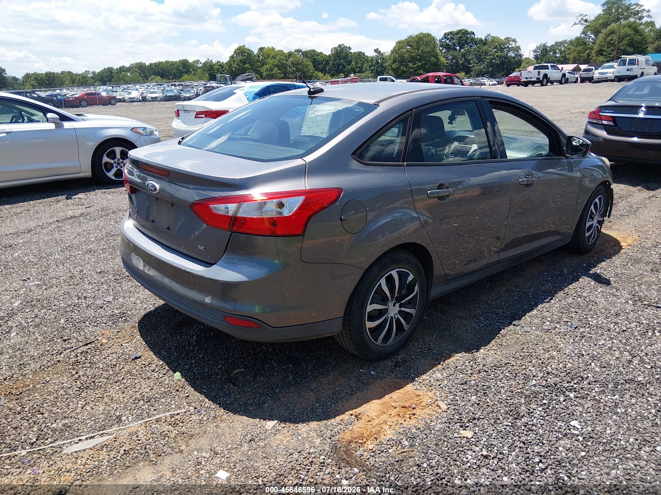 2012 Ford Focus Se Gray vin: 1FAHP3F22CL176985