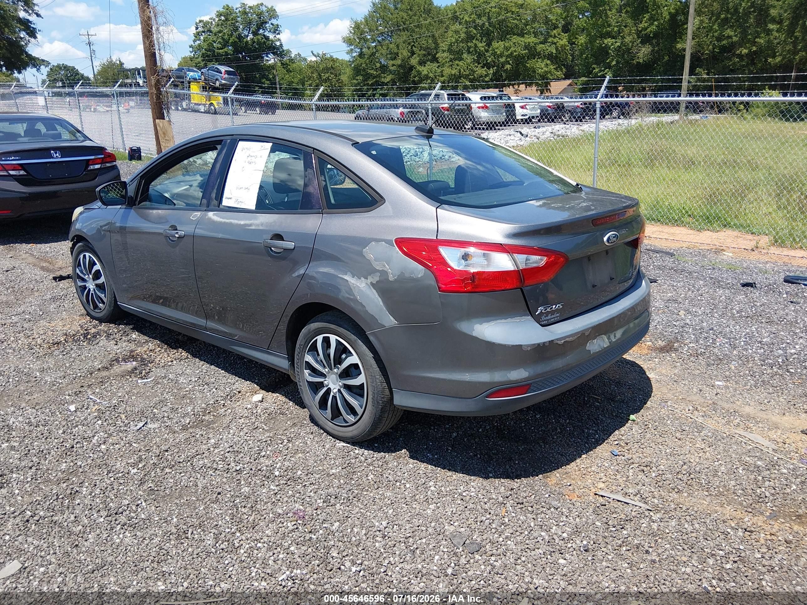 2012 Ford Focus Se Gray vin: 1FAHP3F22CL176985
