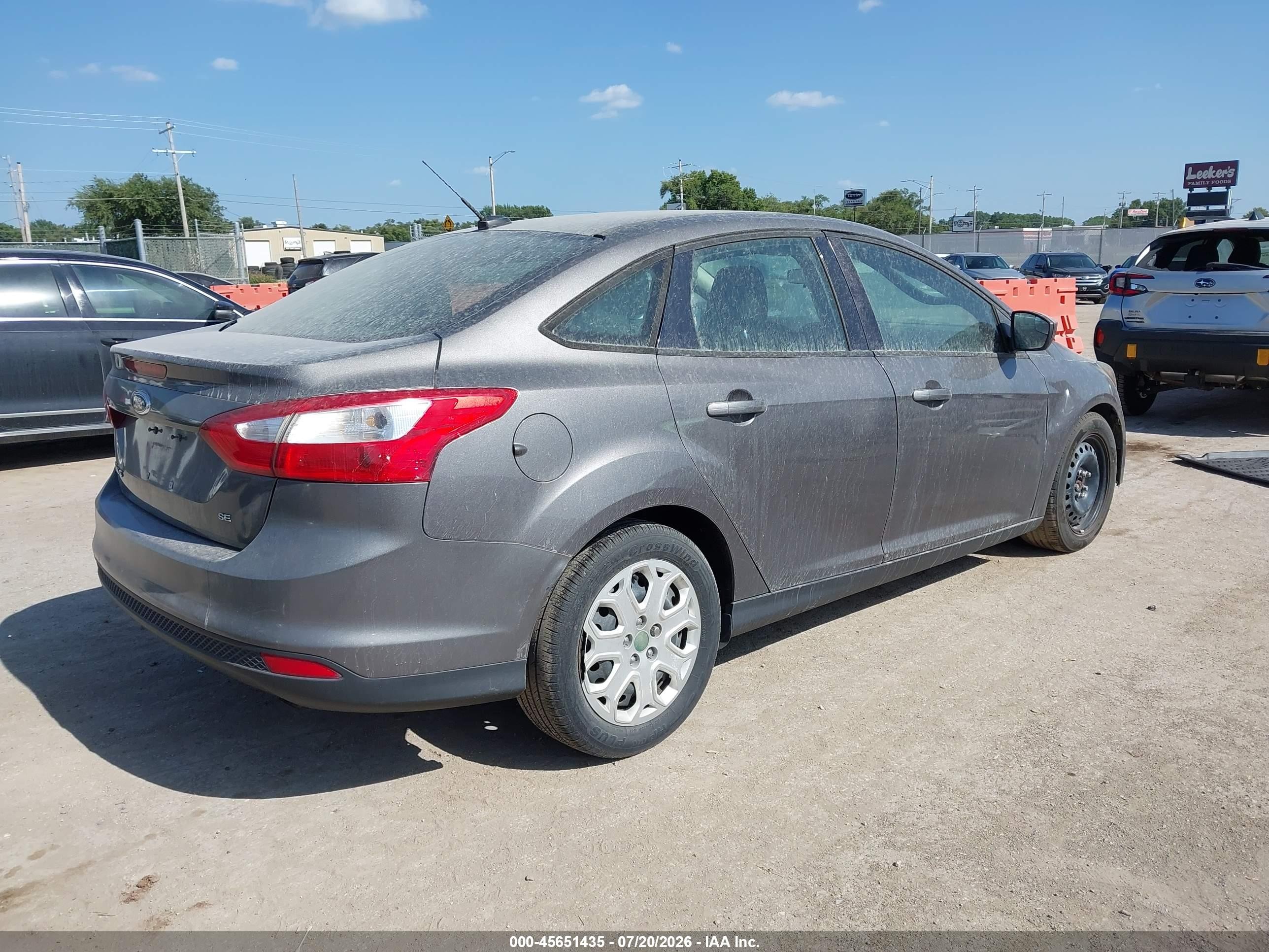 2012 Ford Focus Se Gray vin: 1FAHP3F22CL217356