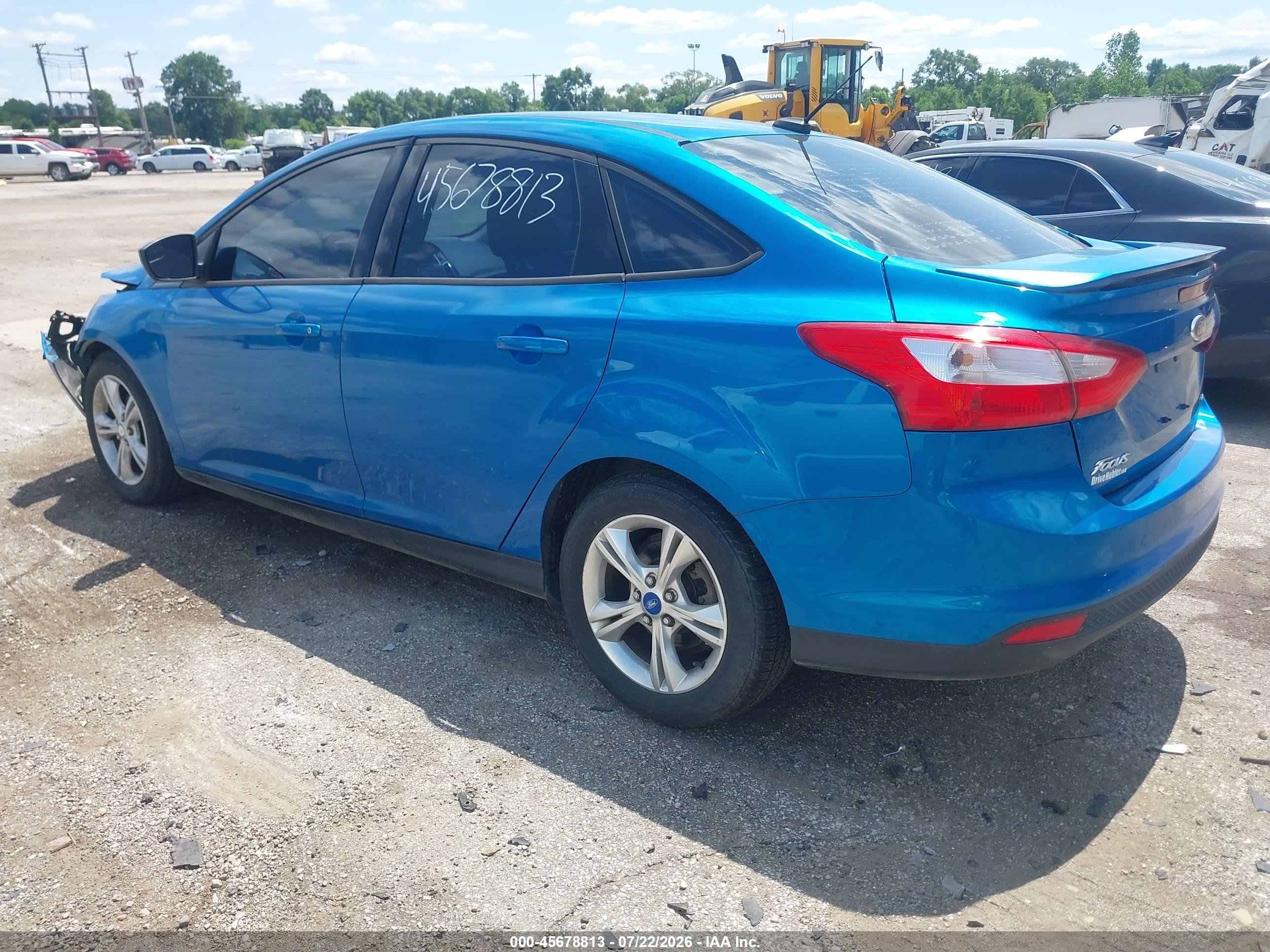 2012 Ford Focus Se Blue vin: 1FAHP3F22CL261504