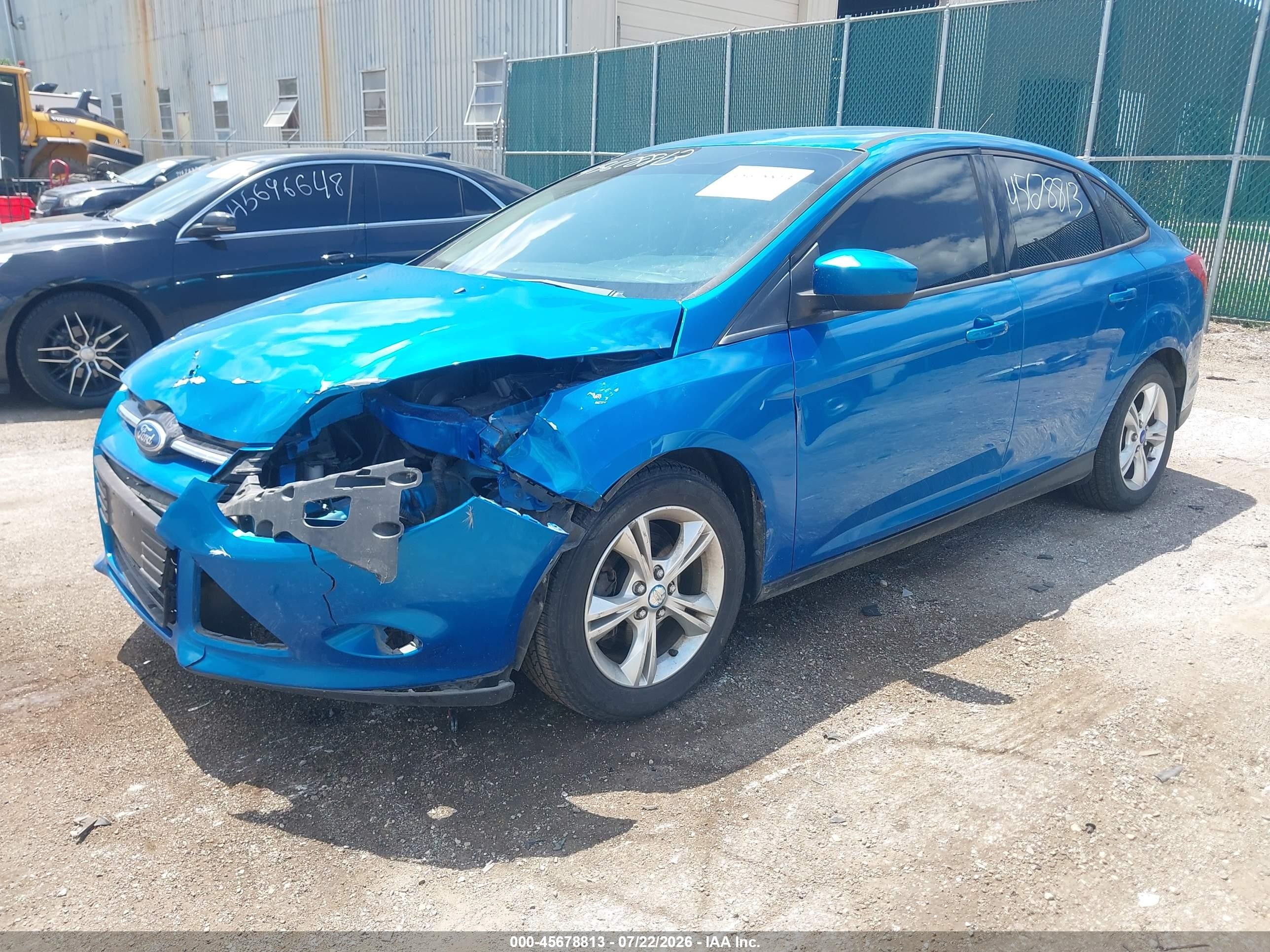2012 Ford Focus Se Blue vin: 1FAHP3F22CL261504