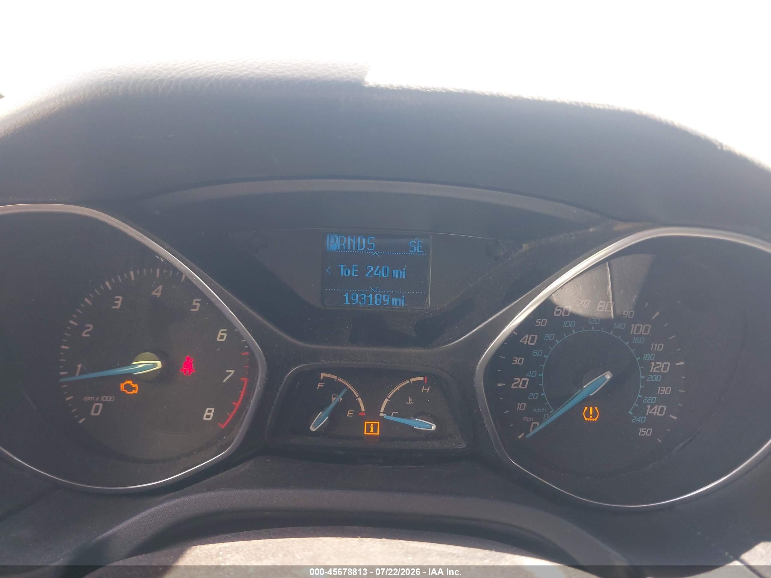 2012 Ford Focus Se Blue vin: 1FAHP3F22CL261504