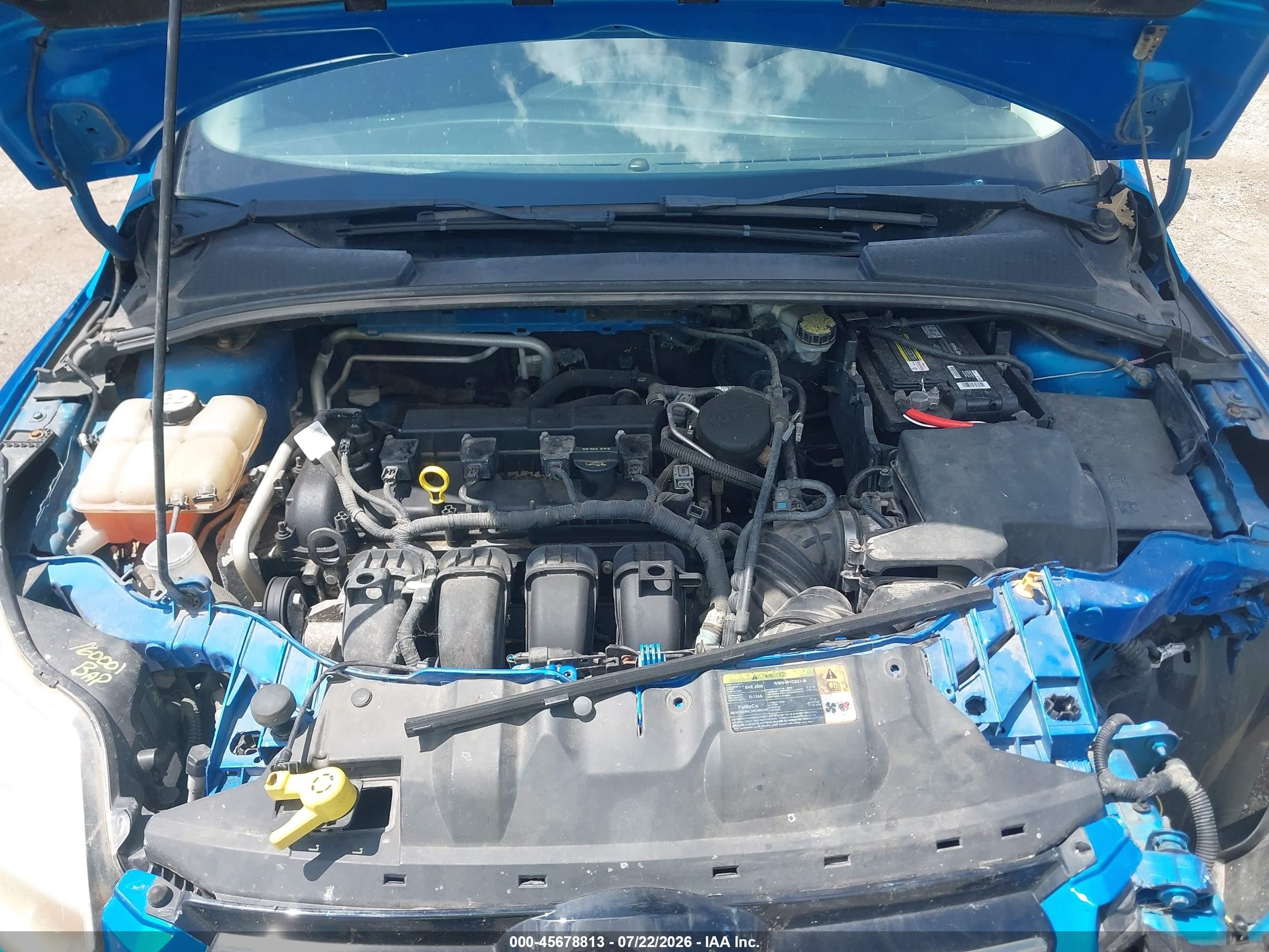 2012 Ford Focus Se Blue vin: 1FAHP3F22CL261504