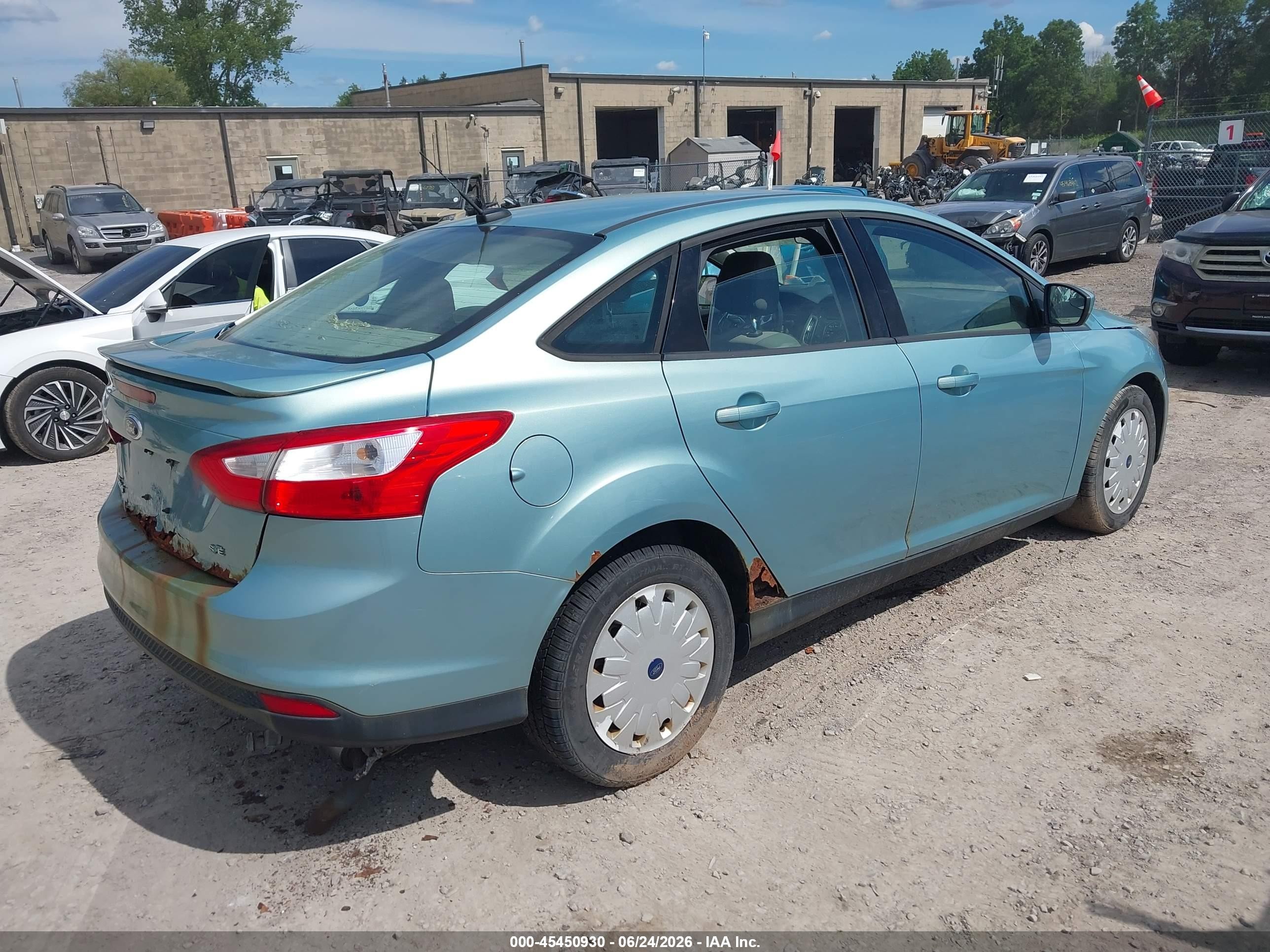2012 Ford Focus Se Green vin: 1FAHP3F22CL352076