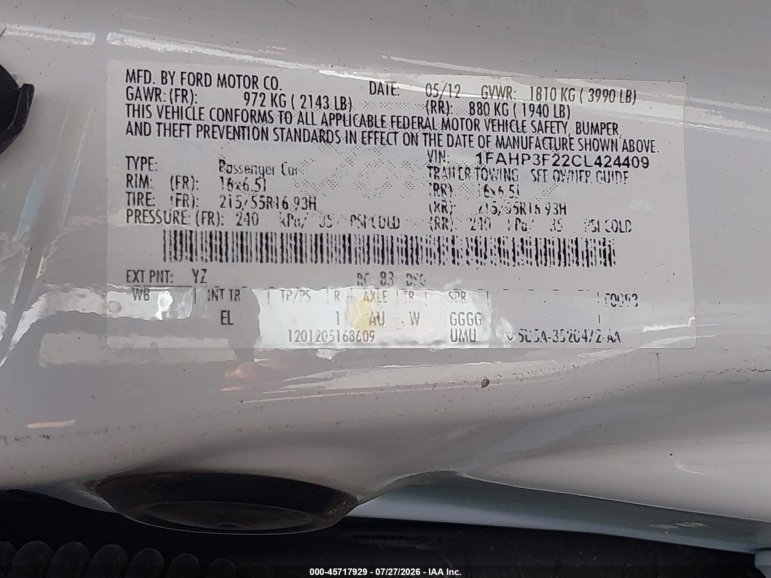 2012 Ford Focus Se White vin: 1FAHP3F22CL424409