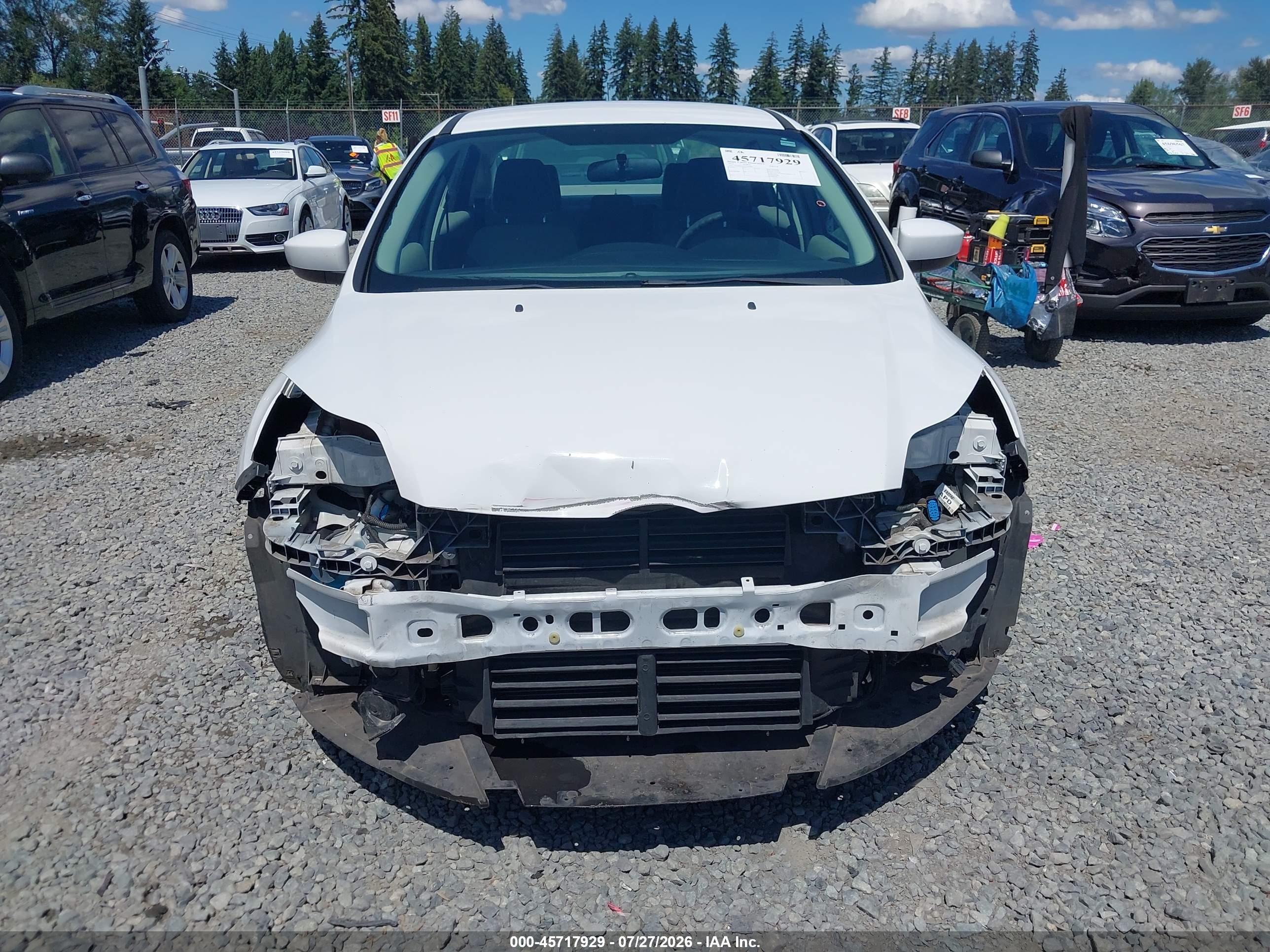 2012 Ford Focus Se White vin: 1FAHP3F22CL424409
