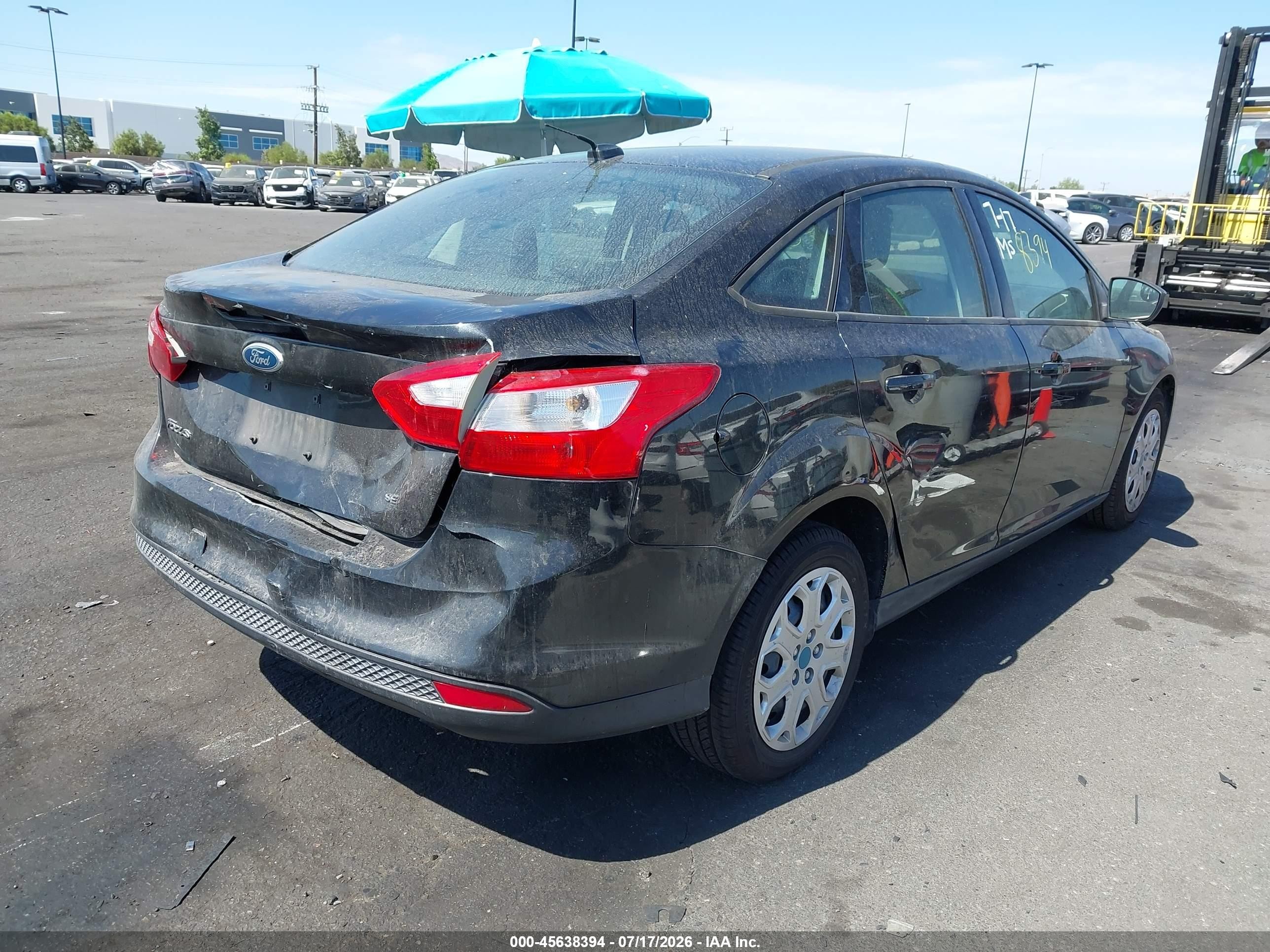 2012 Ford Focus Se Black vin: 1FAHP3F23CL101826