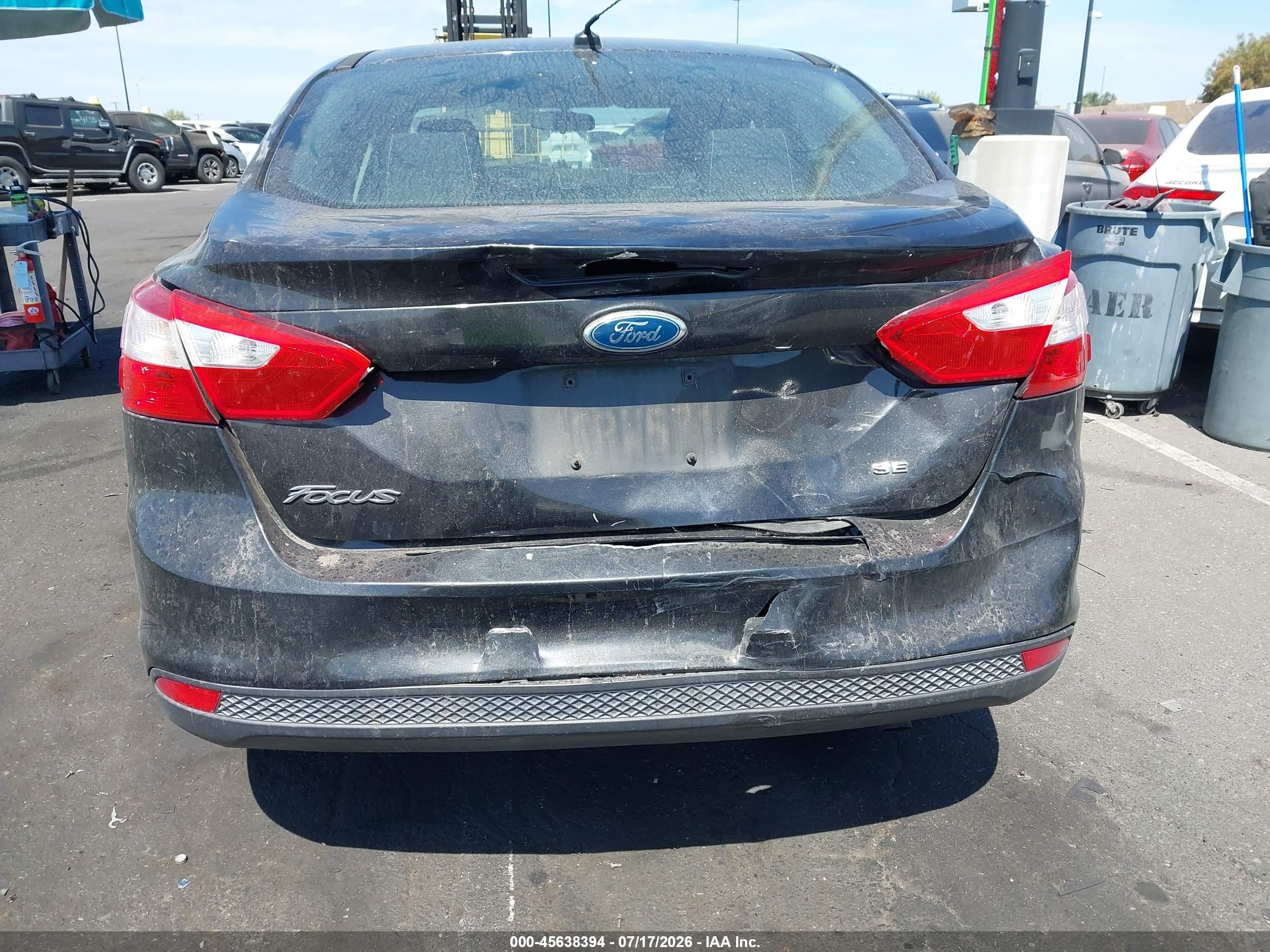 2012 Ford Focus Se Black vin: 1FAHP3F23CL101826