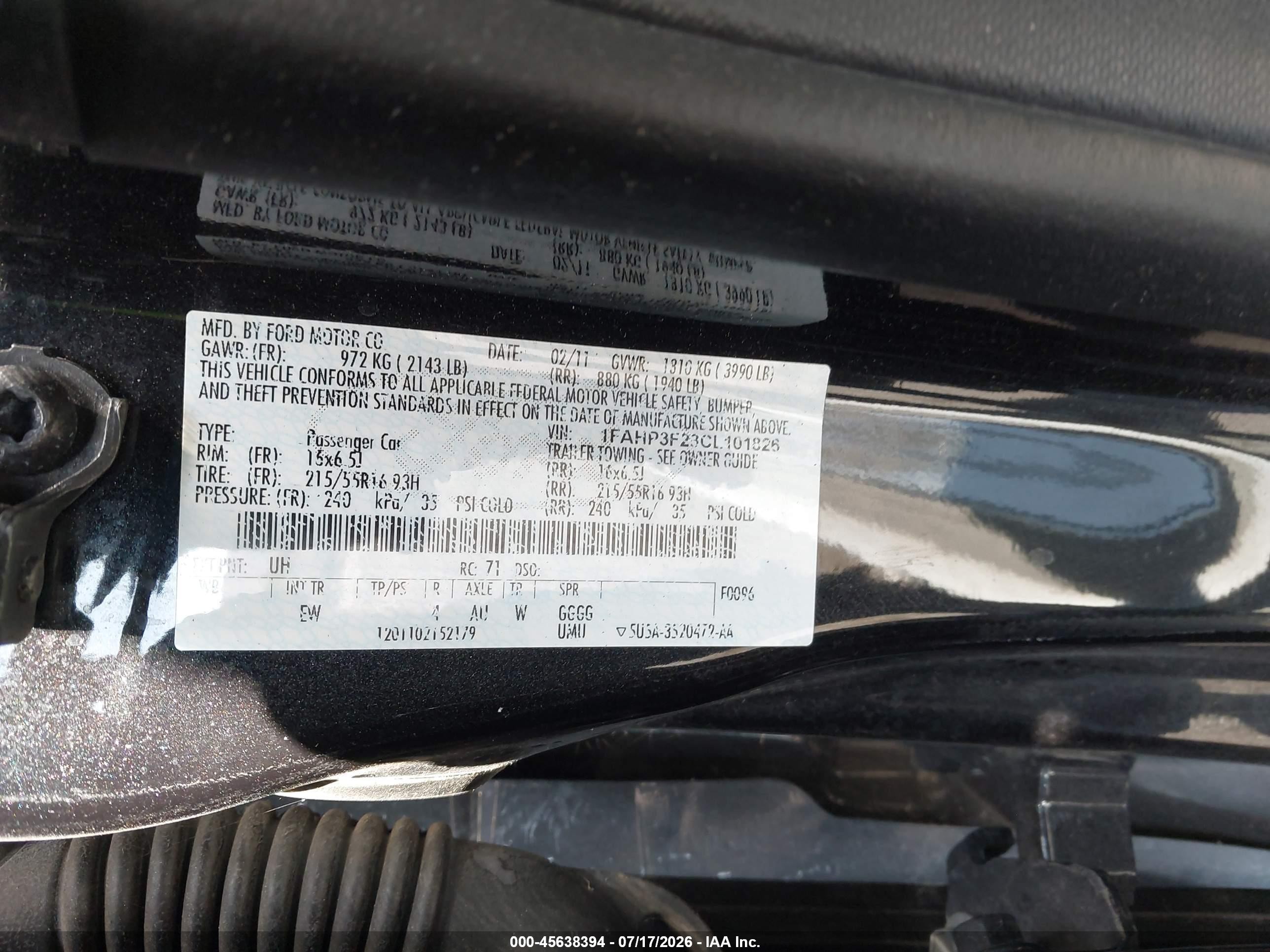 2012 Ford Focus Se Black vin: 1FAHP3F23CL101826