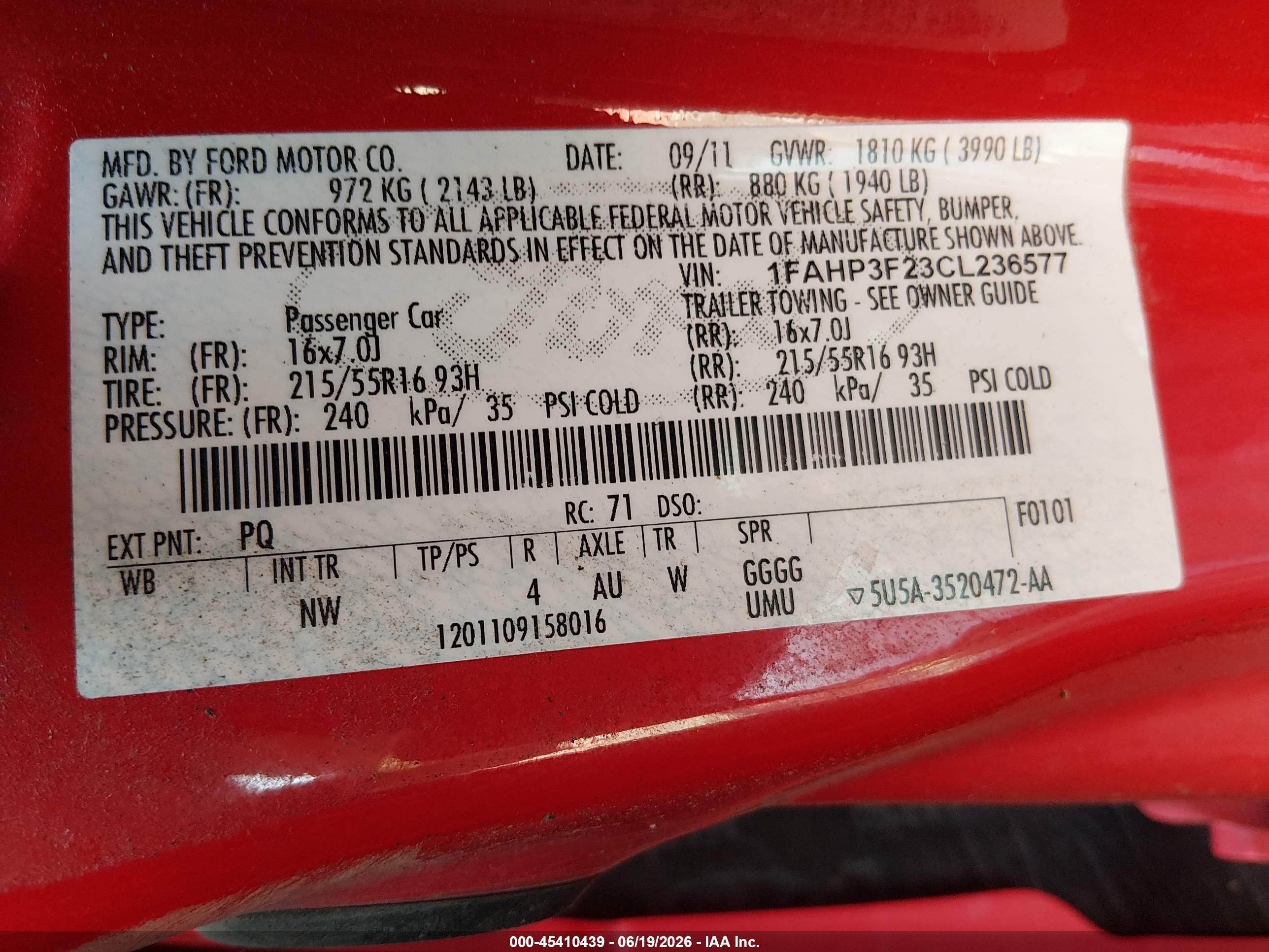 2012 Ford Focus Se Red vin: 1FAHP3F23CL236577
