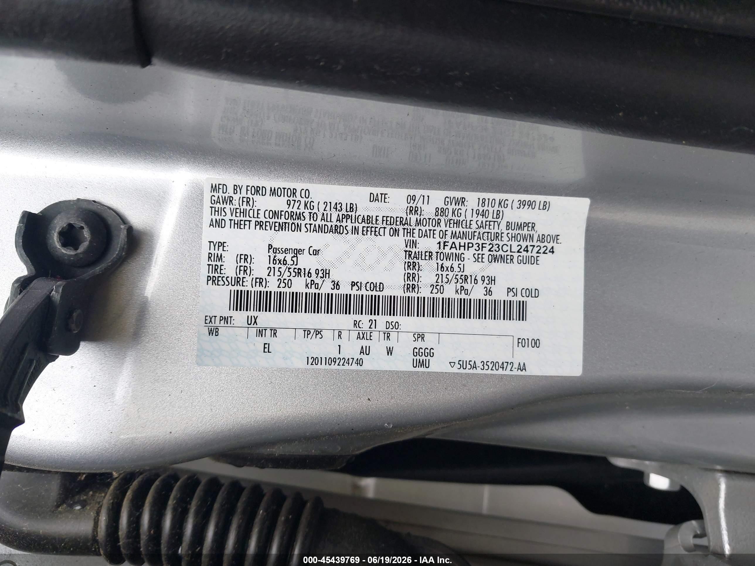 2012 Ford Focus Se Silver vin: 1FAHP3F23CL247224