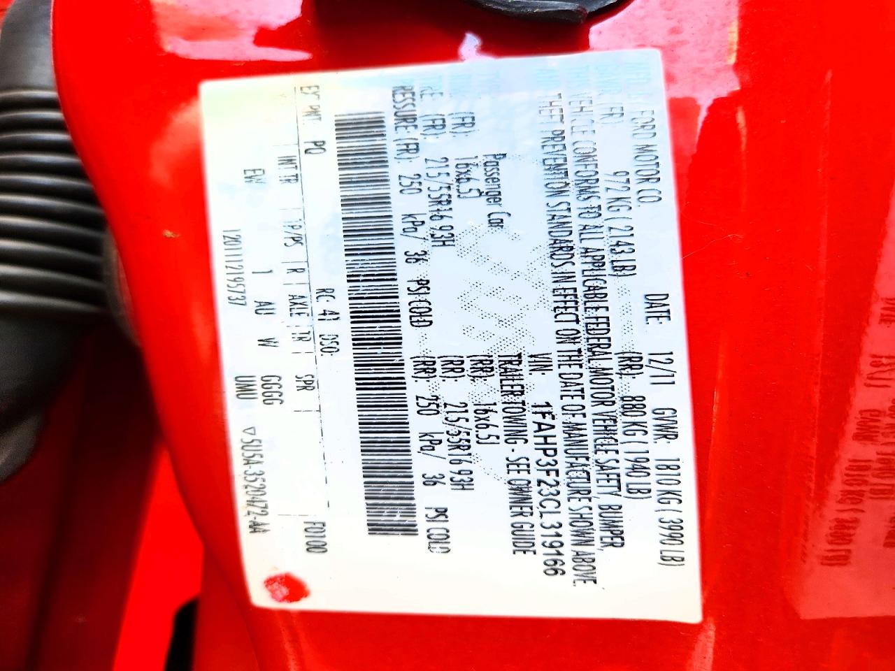 2012 Ford Focus Se Red vin: 1FAHP3F23CL319166