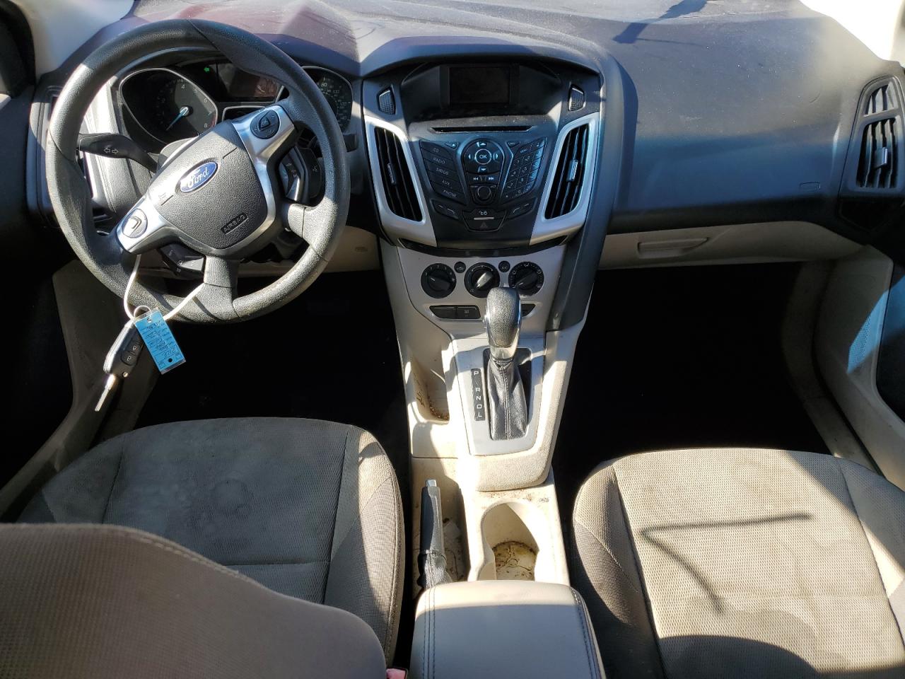 2012 Ford Focus Se Red vin: 1FAHP3F23CL380906 Damage: Left Front Seat Cushion, Stained, Permanent