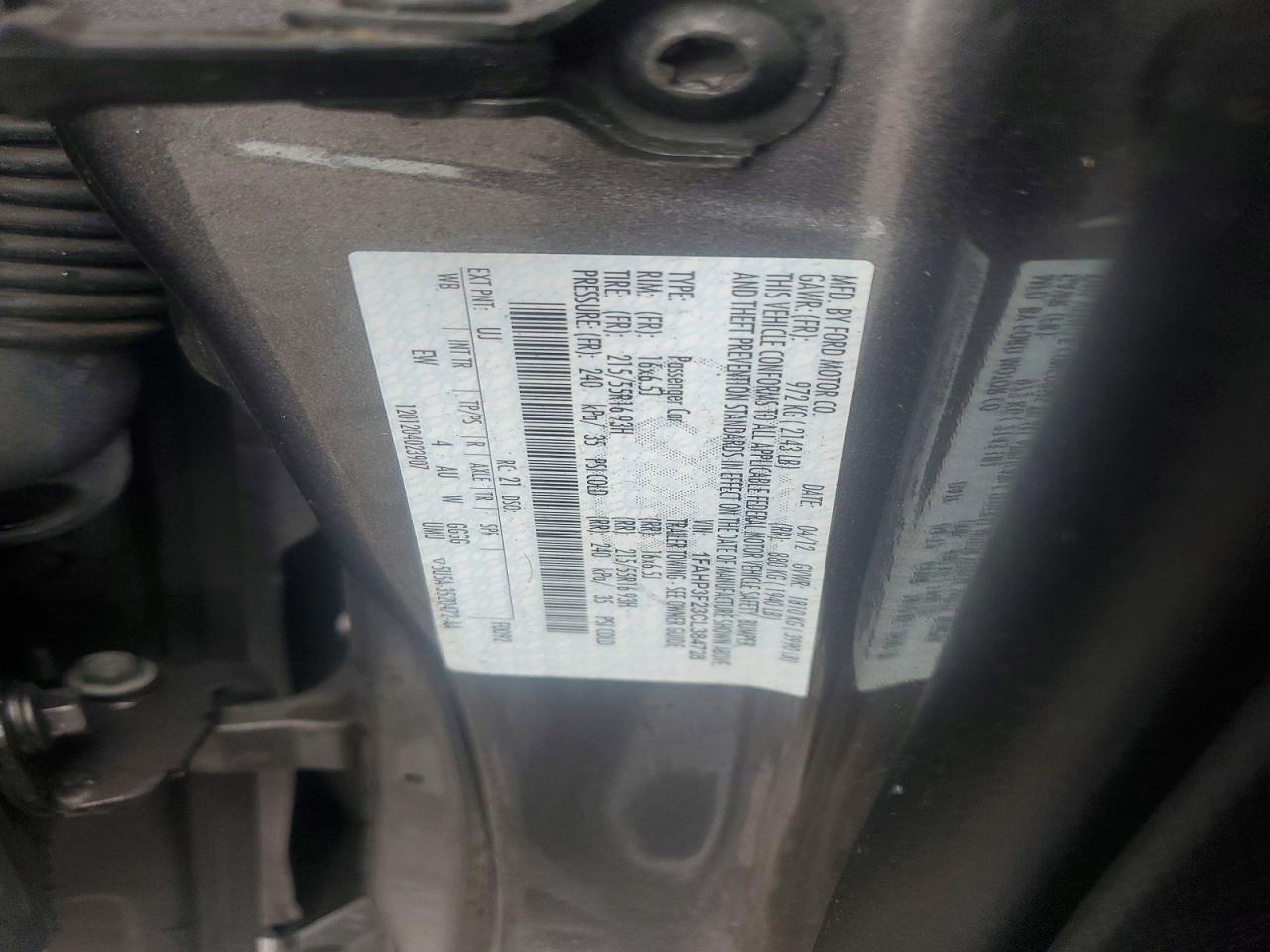 2012 Ford Focus Se Charcoal vin: 1FAHP3F23CL384728