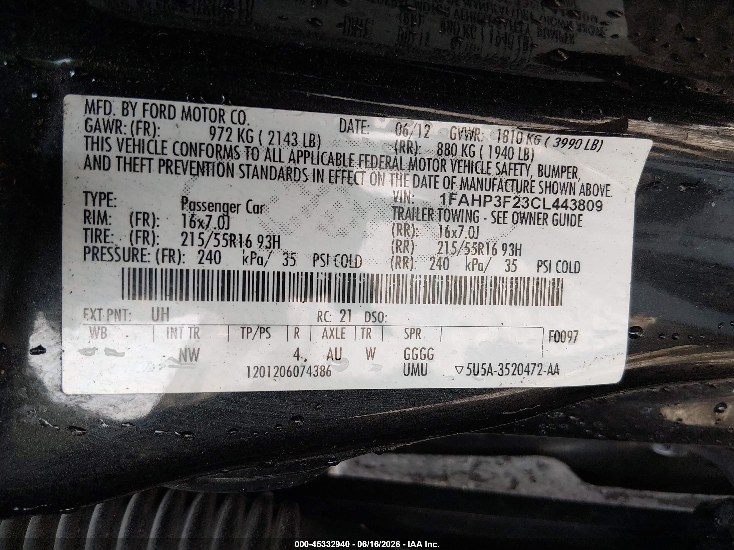 2012 Ford Focus Se Black vin: 1FAHP3F23CL443809