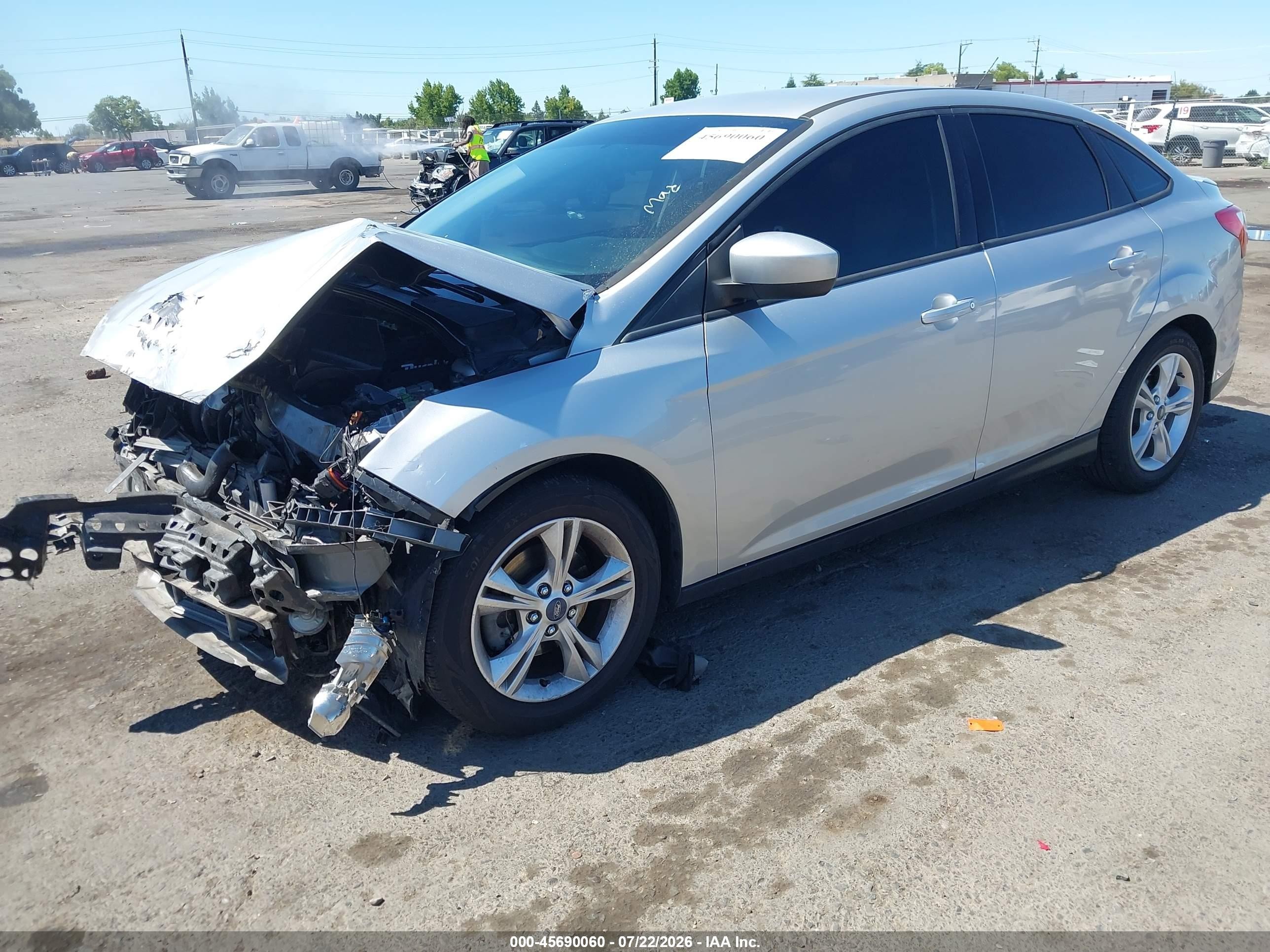 2012 Ford Focus Se Серебряный vin: 1FAHP3F23CL452848