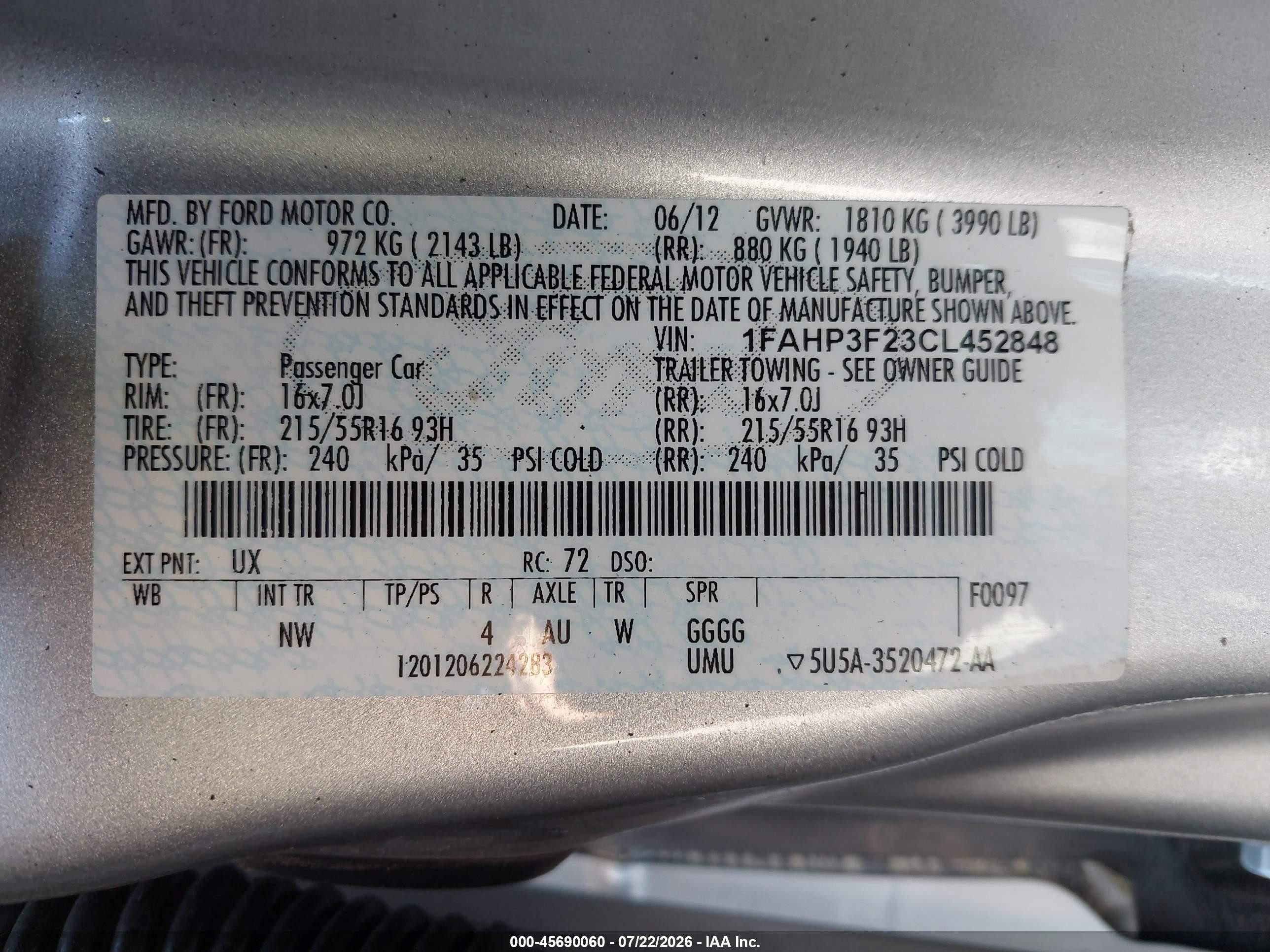 2012 Ford Focus Se Серебряный vin: 1FAHP3F23CL452848