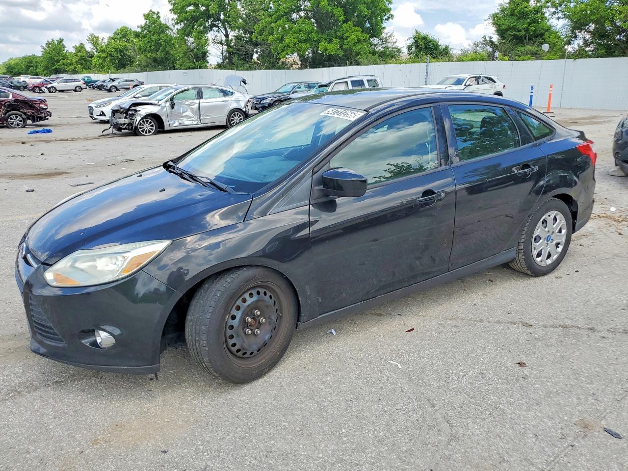 2012 Ford Focus Se Black vin: 1FAHP3F24CL127870