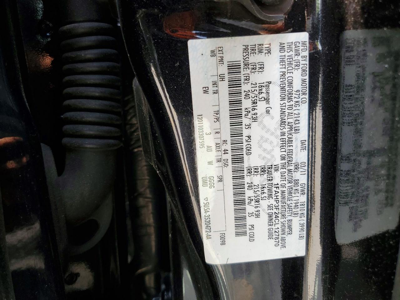 2012 Ford Focus Se Black vin: 1FAHP3F24CL127870