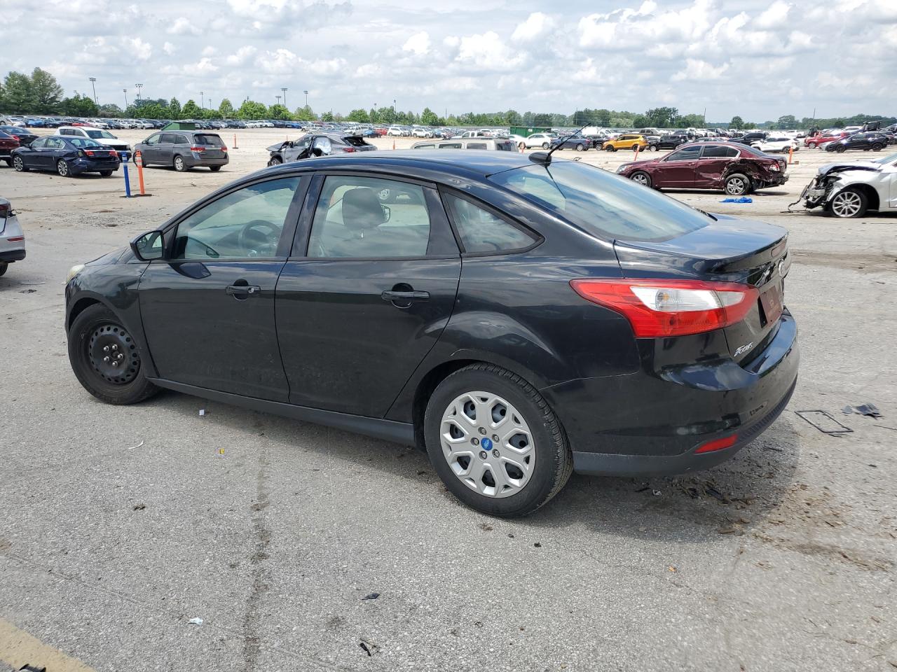 2012 Ford Focus Se Black vin: 1FAHP3F24CL127870 Damage: Left Qtr Panel, Heavy Scratch, 1 To 2 Inches