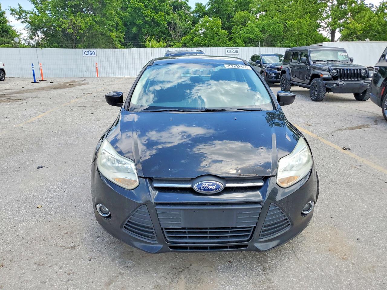 2012 Ford Focus Se Black vin: 1FAHP3F24CL127870