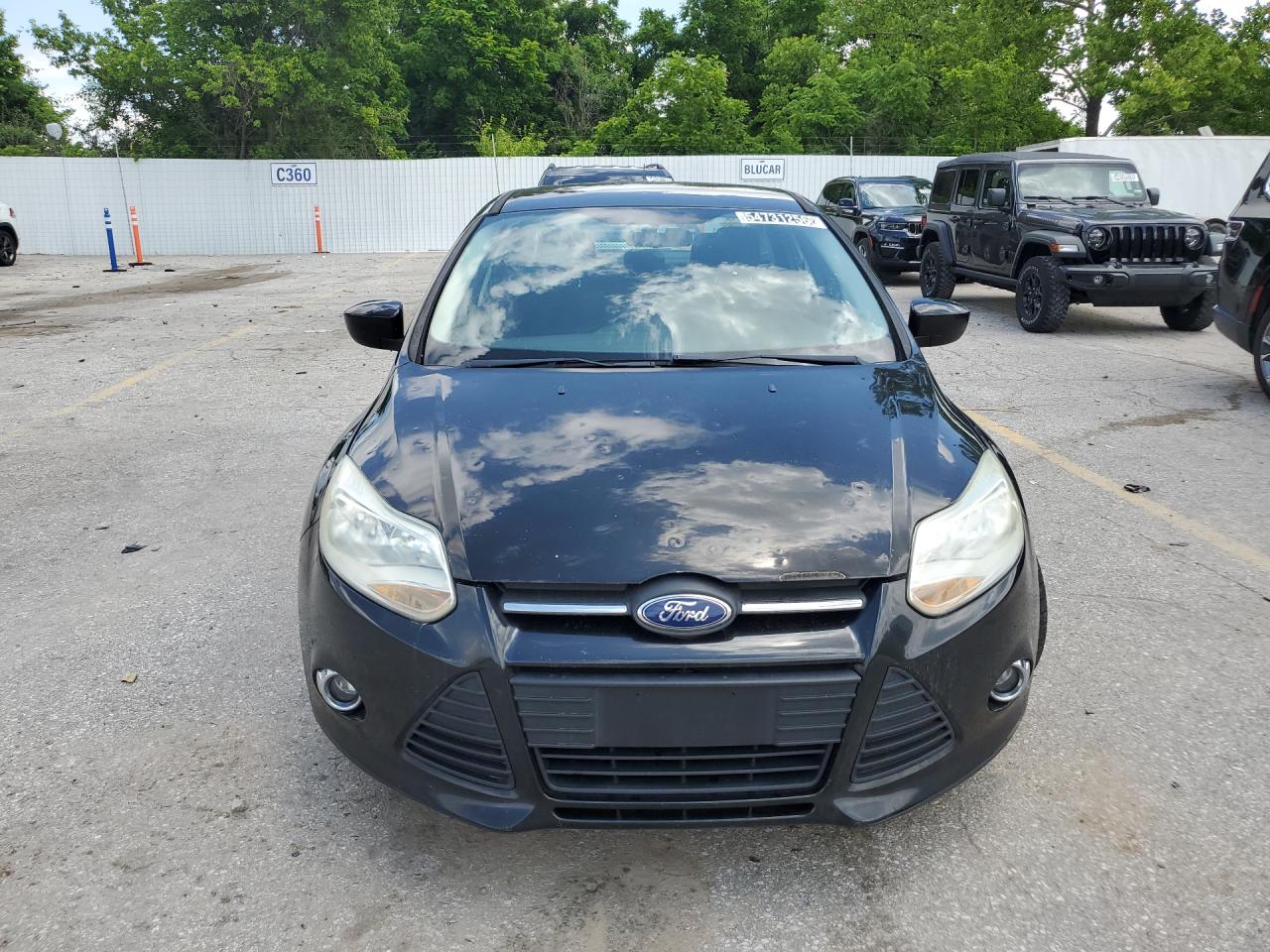 2012 Ford Focus Se Black vin: 1FAHP3F24CL127870 Damage: Hood, Hail Damage, 10 Or More