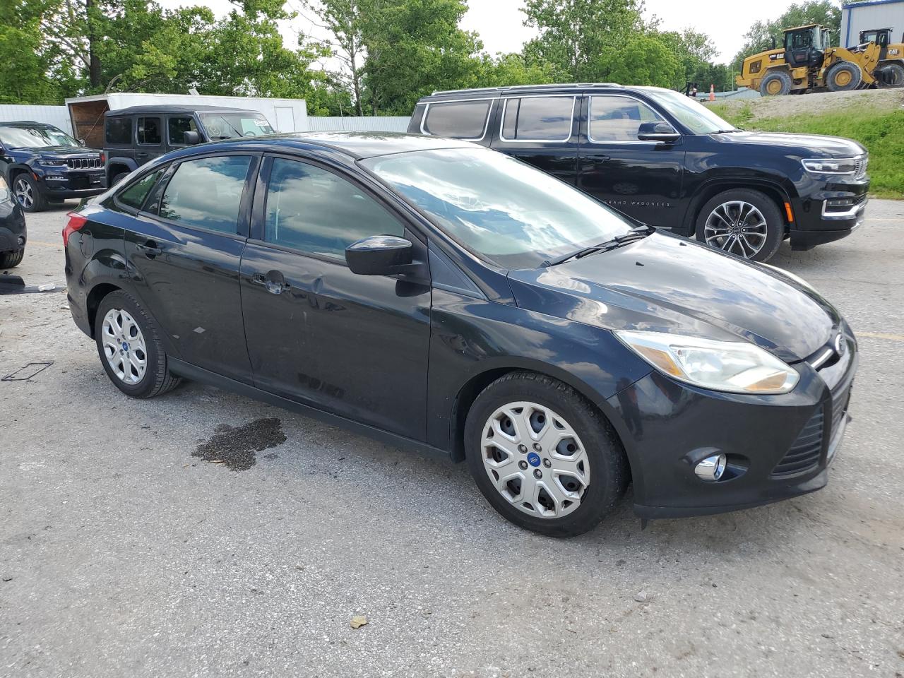 2012 Ford Focus Se Black vin: 1FAHP3F24CL127870 Damage: Right Front Door, Dent(S) W/ Paint Dmg, 1 To 2 Inches